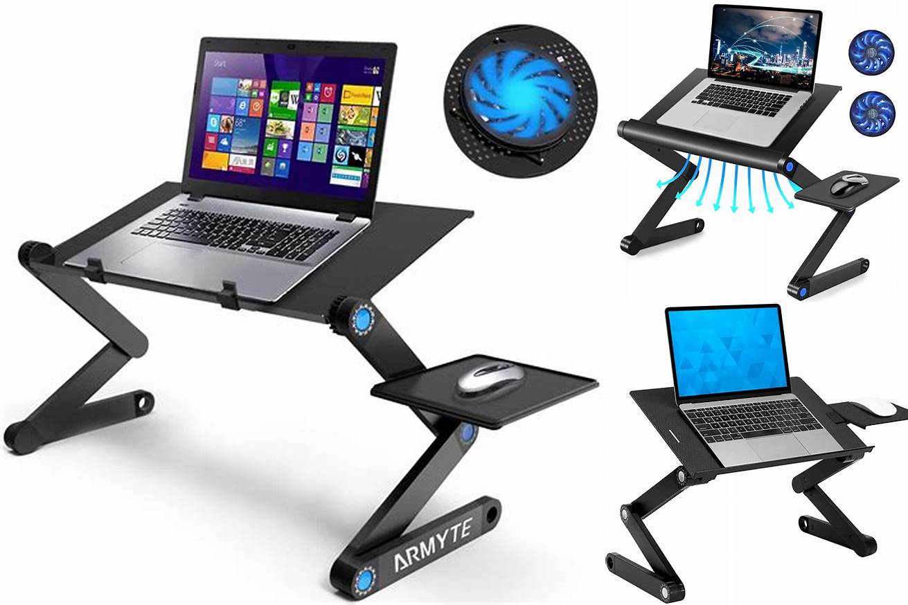 4. Laptop Stand Adjustable with Mouse Pad