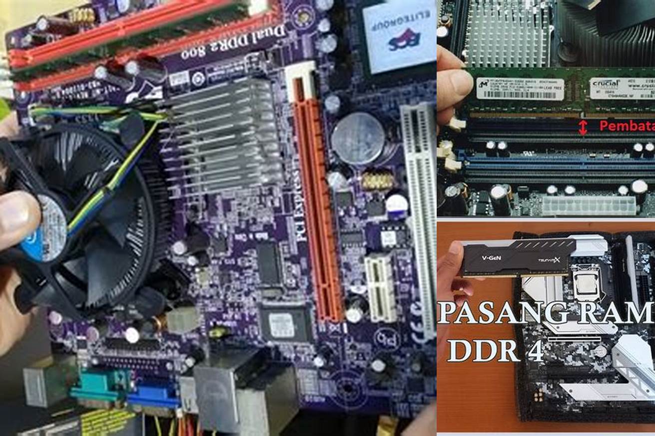 4. Pasang RAM ke Motherboard