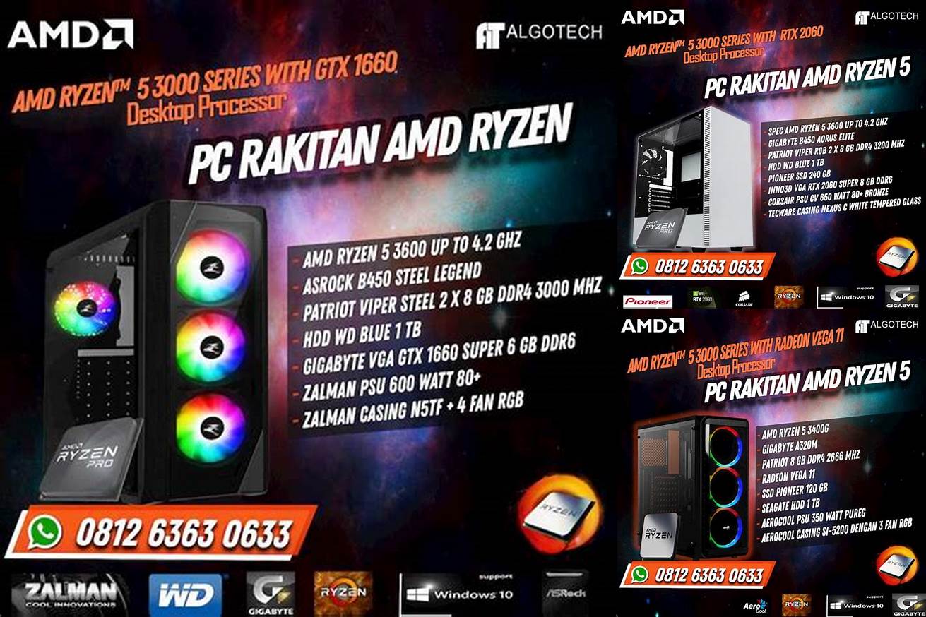 4. Rakitan Komputer Multimedia dengan Prosesor AMD Ryzen 5