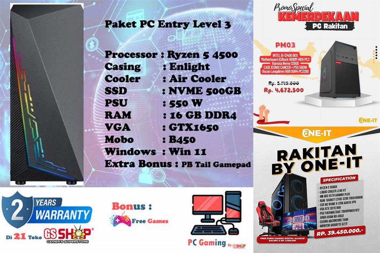5. PC Rakitan Entry Level