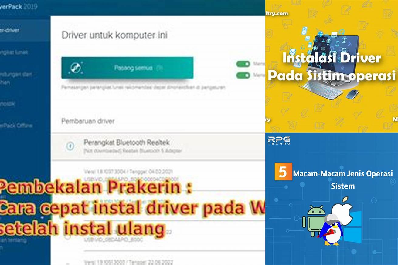 5. Pasang Sistem Operasi dan Driver