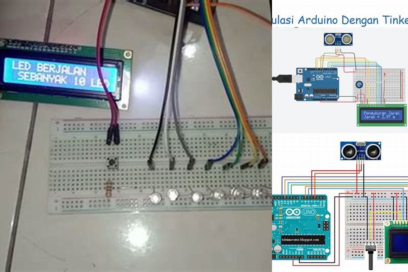 5. Program LCD dengan Push Button dan Sensor Jarak