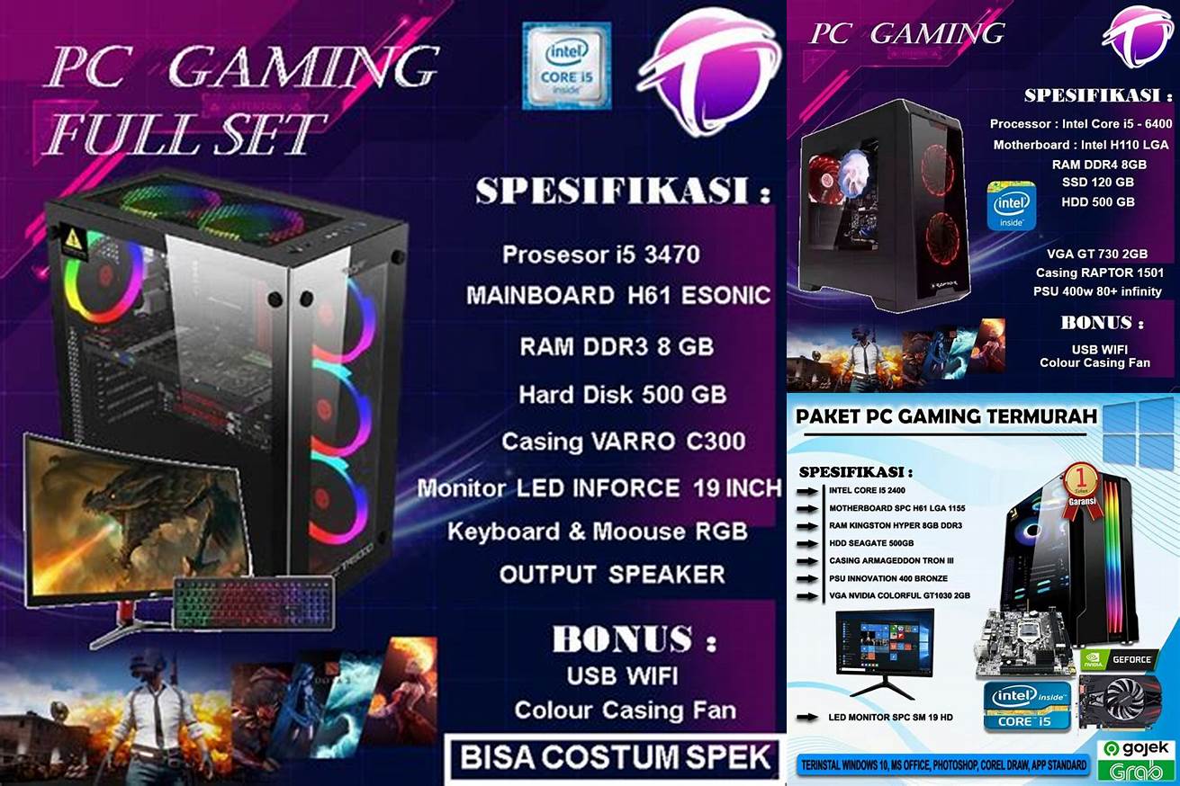 6. PC Rakitan Gaming 3 Jutaan - Intel Core i5-8400