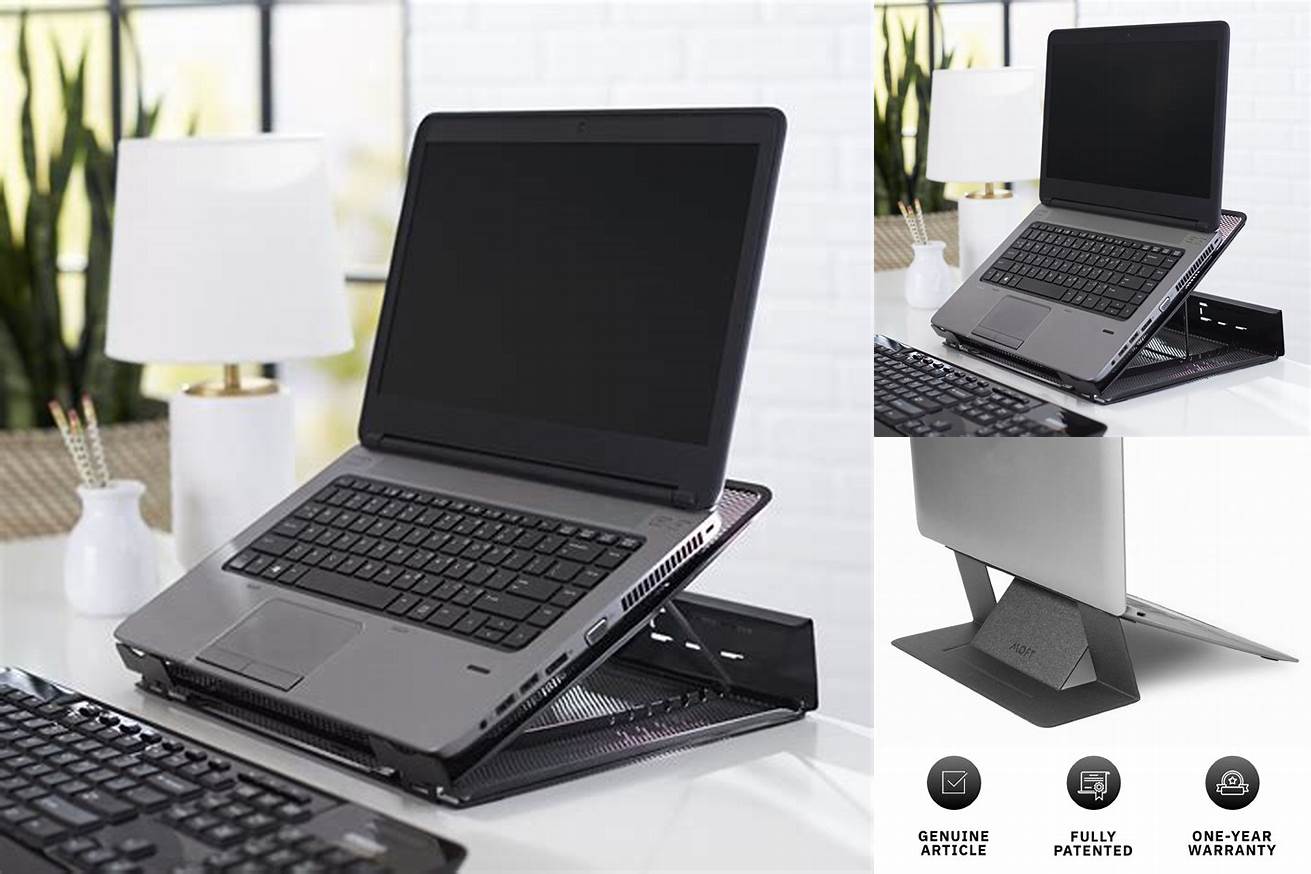 7. AmazonBasics Ventilated Adjustable Laptop Stand