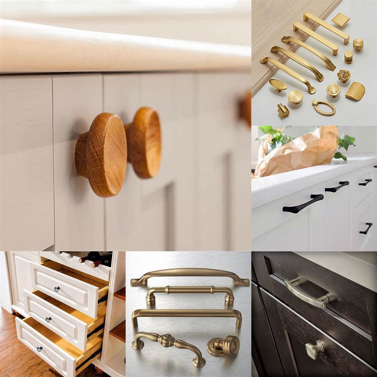 2 Materials for Kitchen Cabinet Knobs