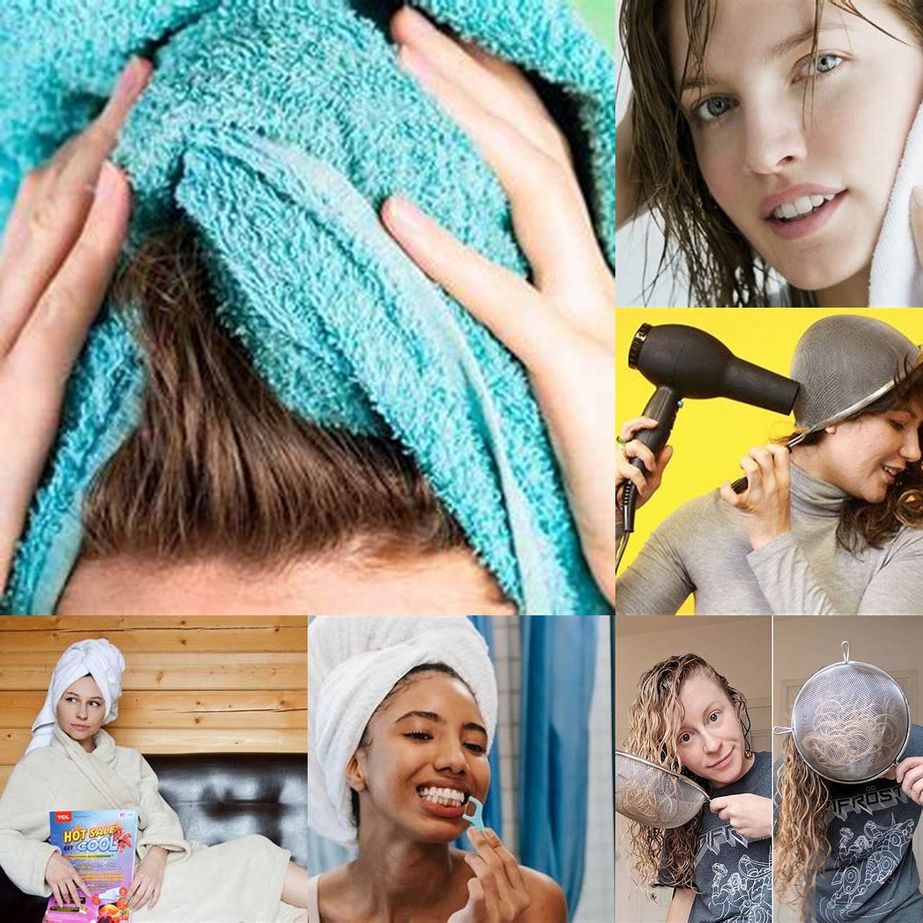 4 Évitez de sécher vos cheveux avec une serviette