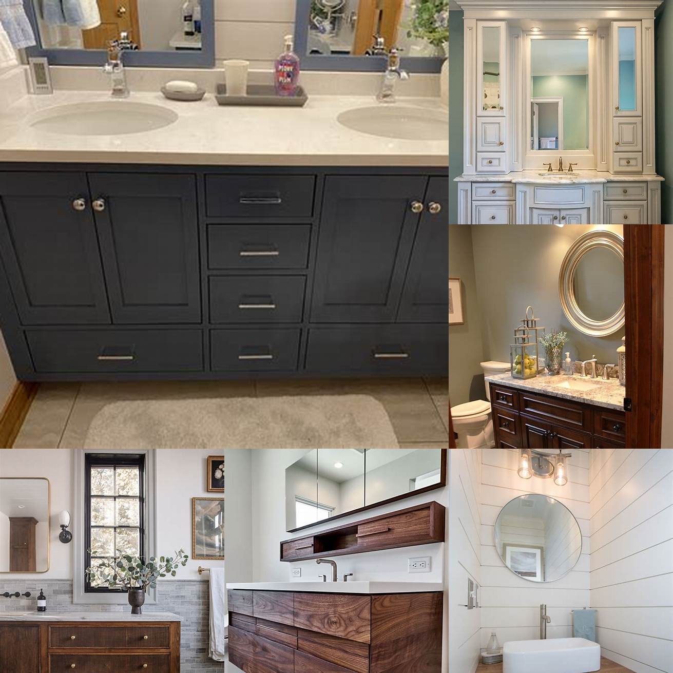 5 Custom-built vanity with integrated storage and lighting