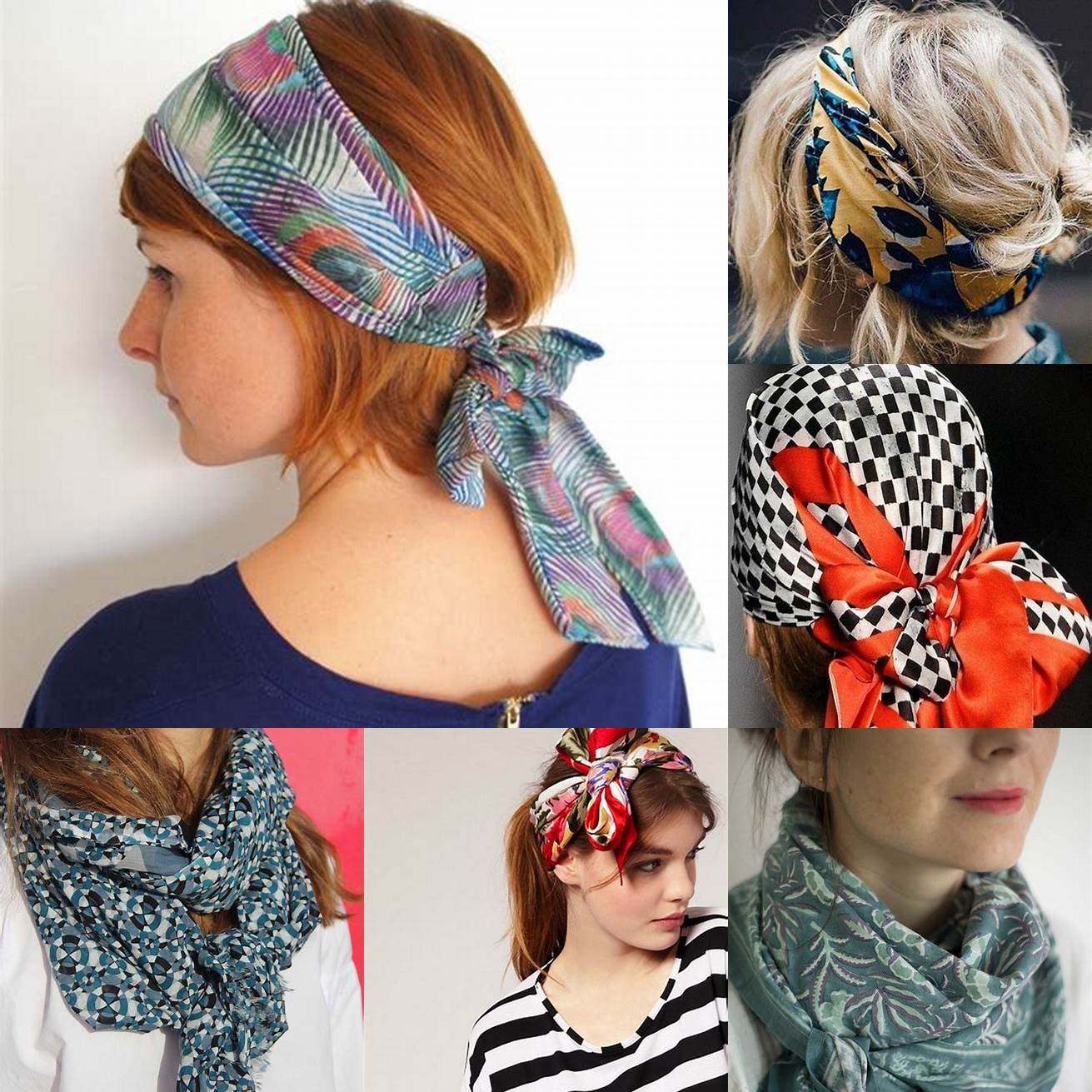 5 Les foulards Les foulards sont un excellent accessoire pour ajouter de la couleur et de la texture à votre coiffure mi long lisse
