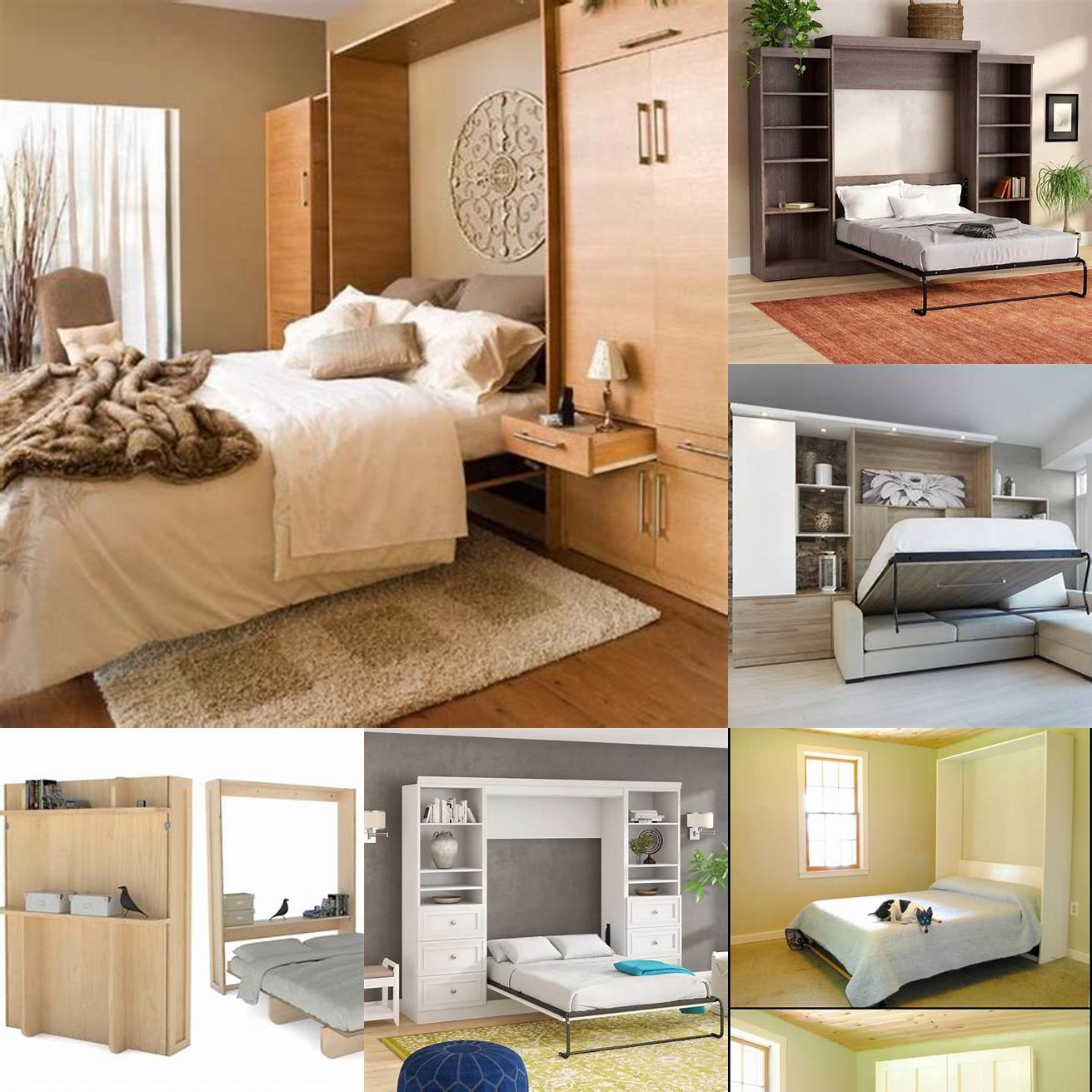 A Murphy Bed can be tucked away when not in use freeing up valuable floor space
