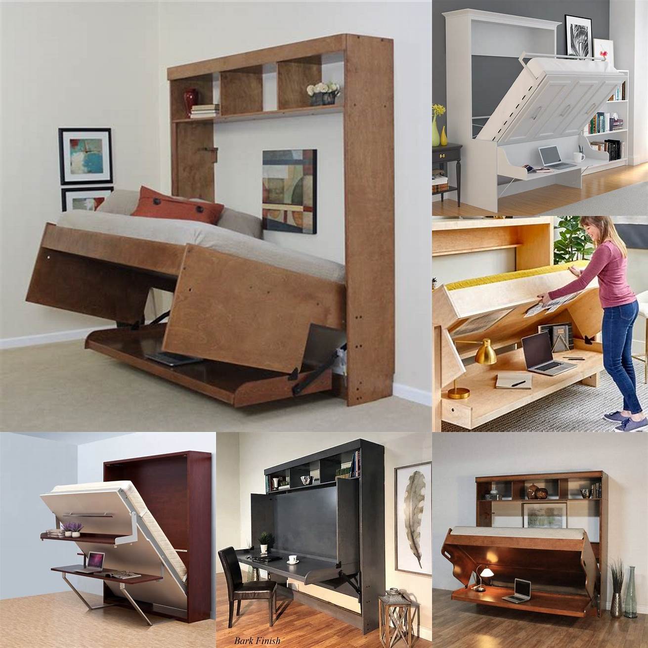 A hidden bed with a desk