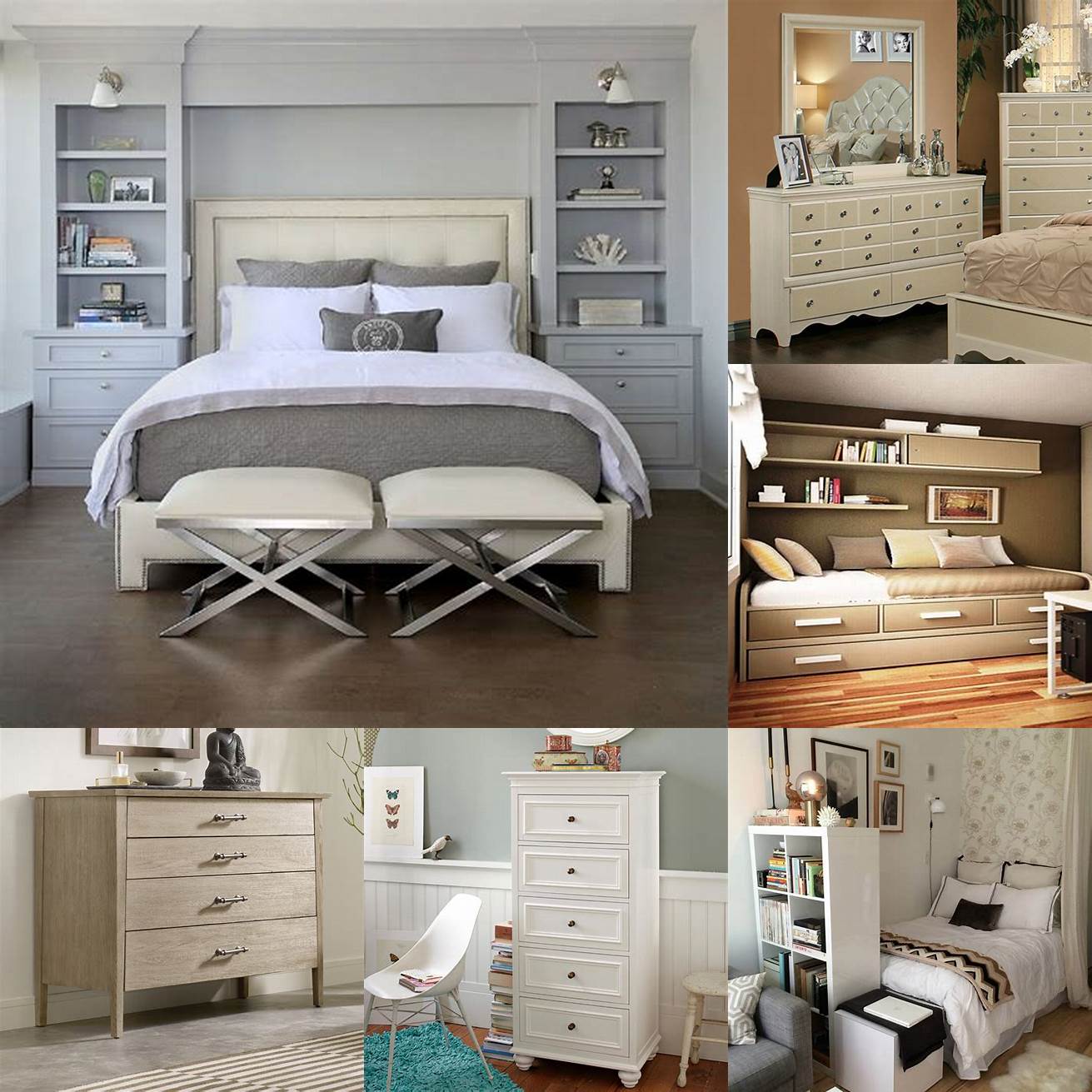 A small bedroom dresser set designed for compact spaces