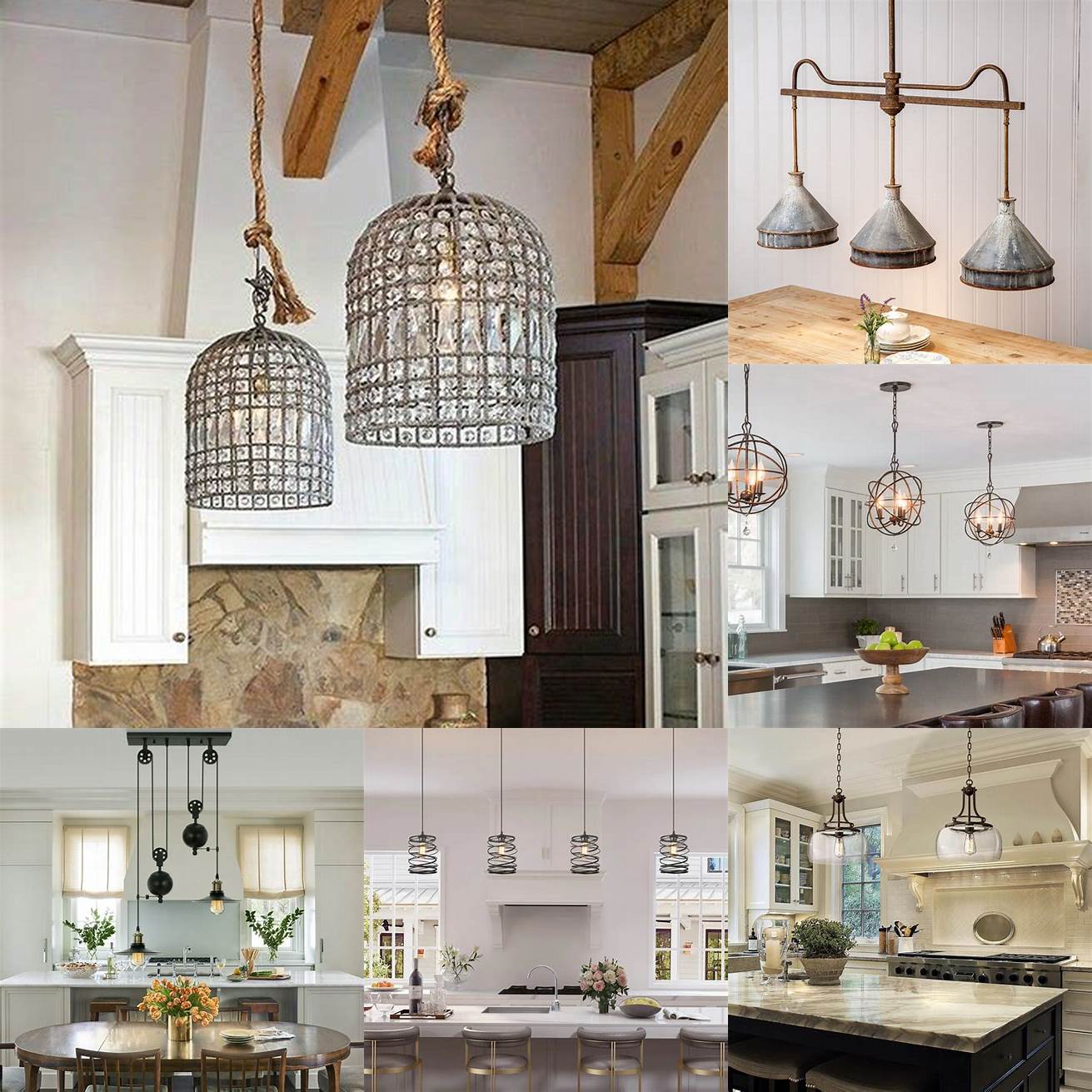 A statement pendant light can add a touch of elegance to a rustic table