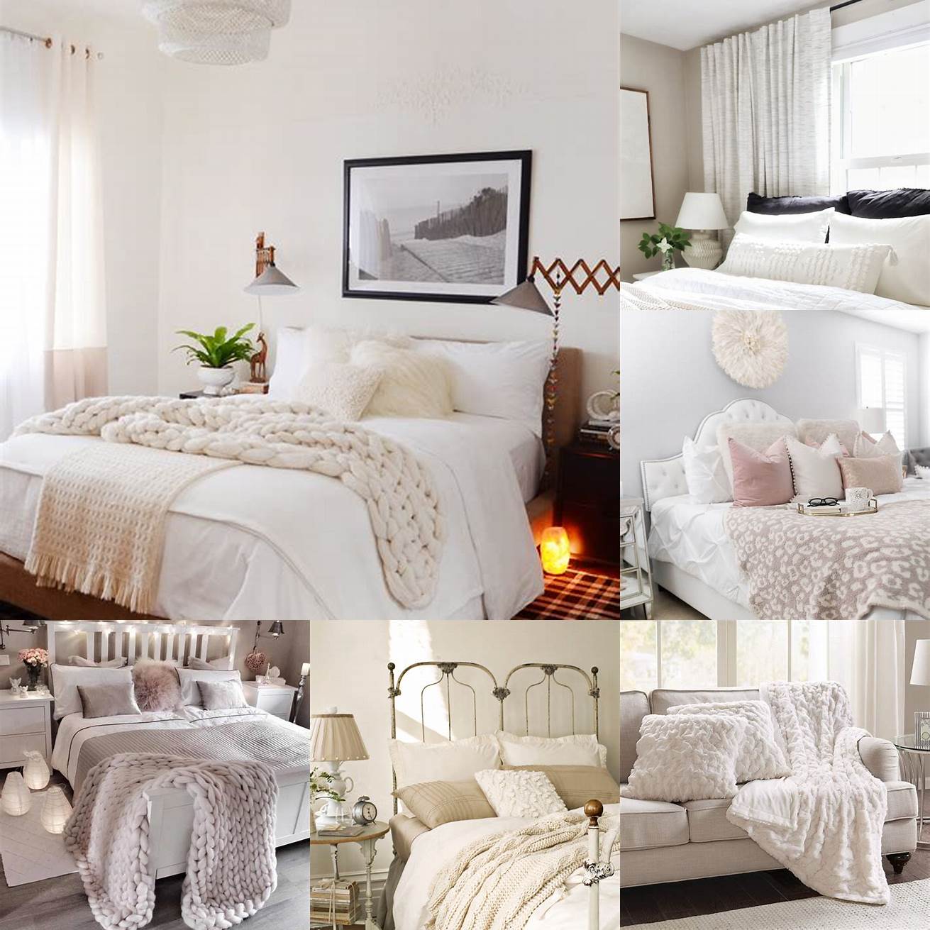 Add cozy textures like blankets and pillows to make your bedroom feel more inviting