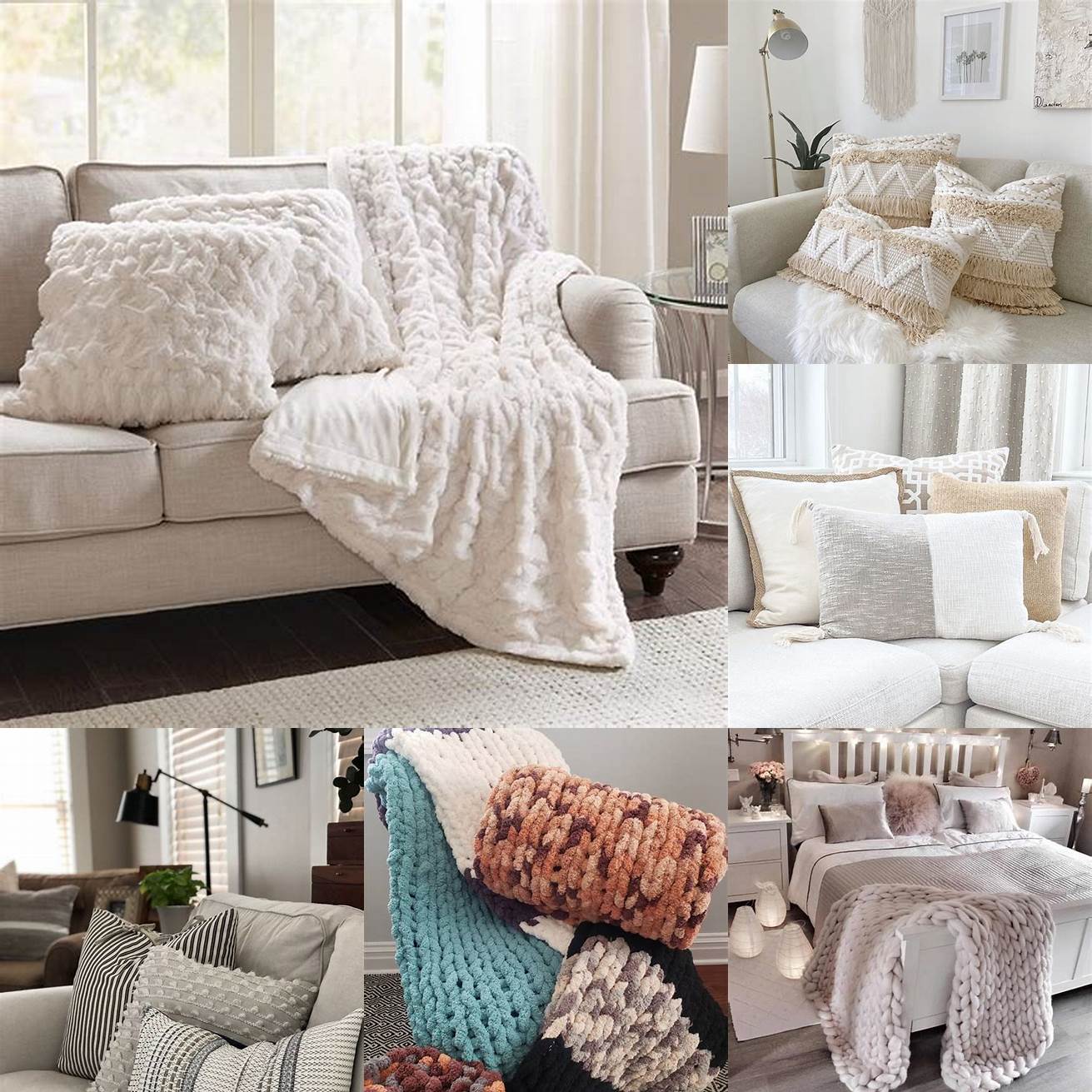 Add throw pillows and blankets to make it more cozy
