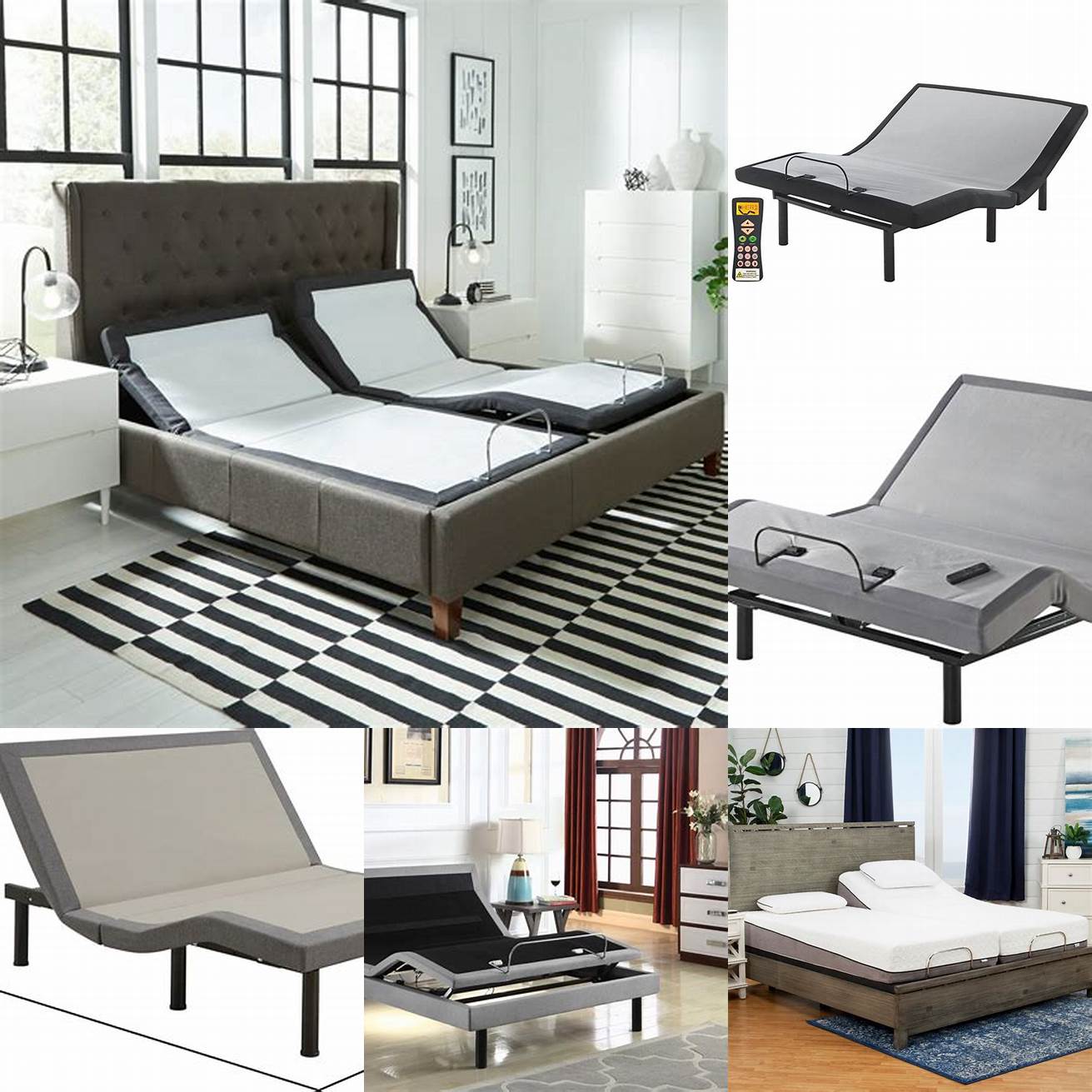 Adjustable California King Bed This type of bed allows you to adjust the head and foot of the bed to your desired position making it ideal for people who suffer from back pain or other medical conditions