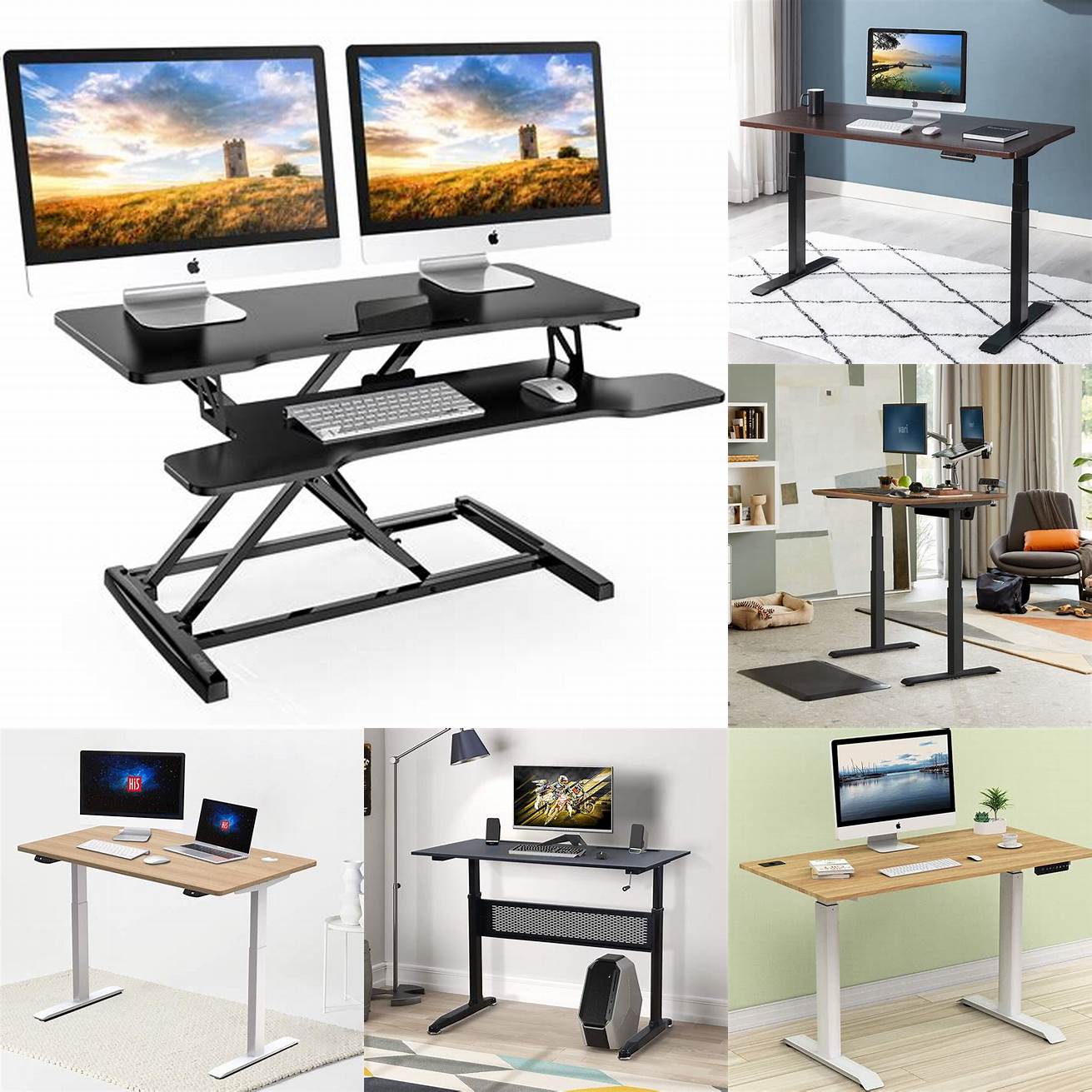 Adjustable standing desks