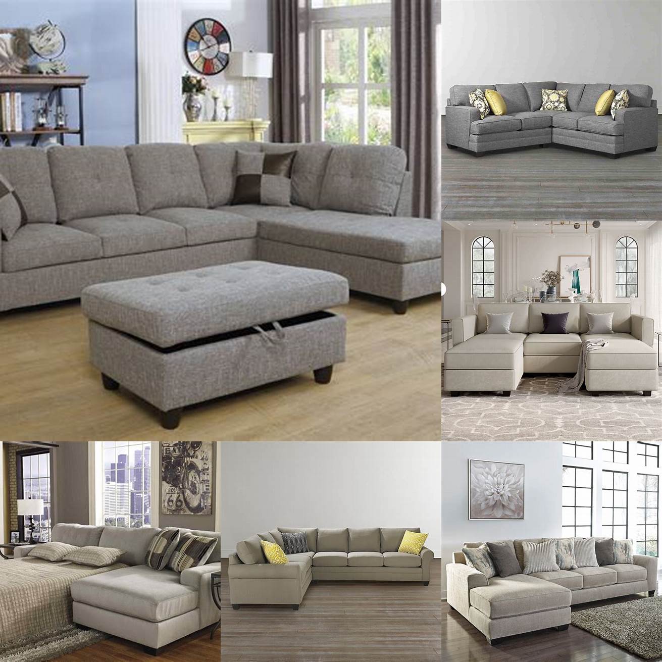 An L-shaped bedroom double that can be used as a sectional sofa as well