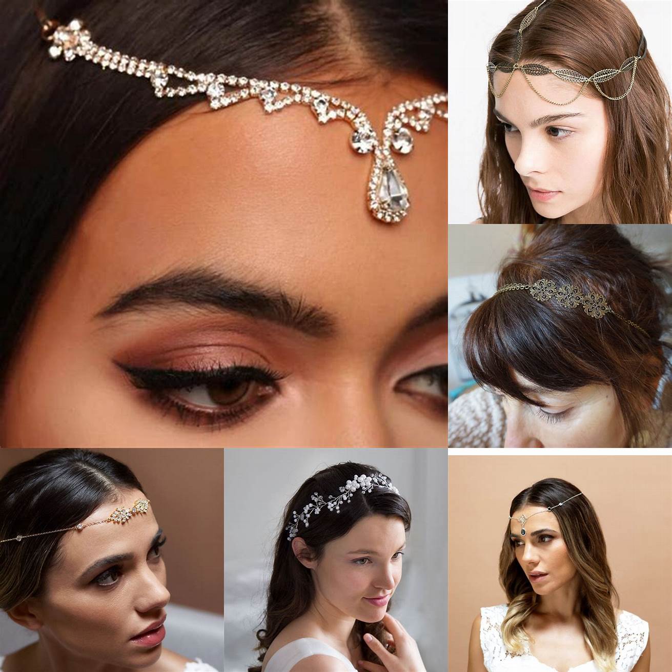 Bijoux de tête les bijoux de tête peuvent être réalisés en différents matériaux tels que lor largent les perles ou les cristaux Ils peuvent être portés sur des coiffures Nappy telles que les cornrows les tresses ou les Bantu knots