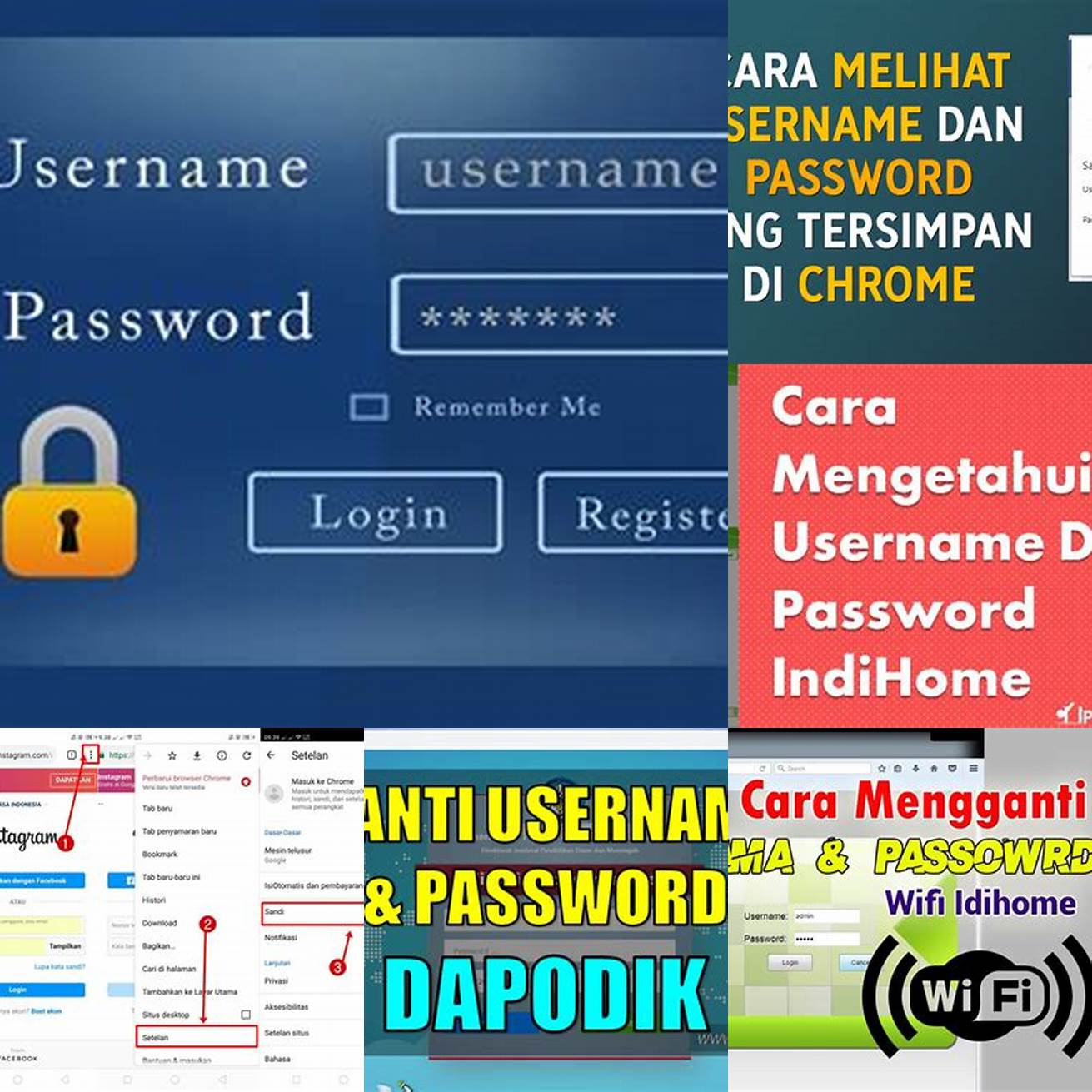 Buat Username dan Password
