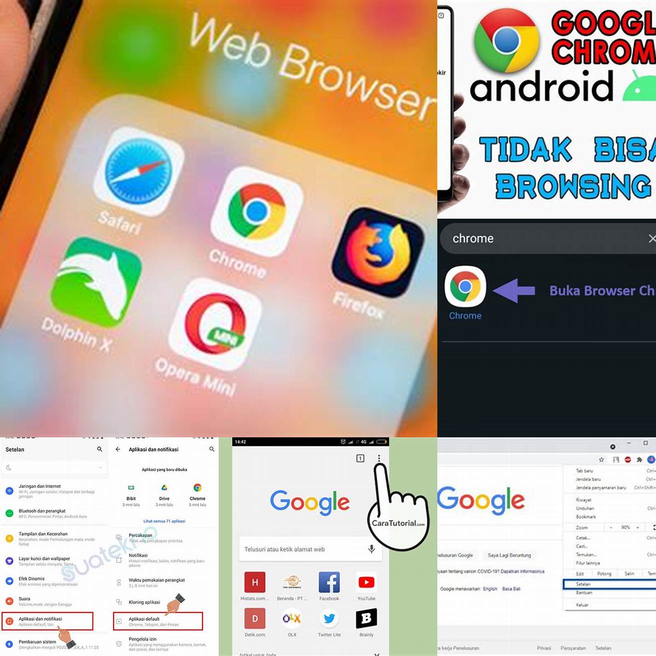 Buka browser di smartphone Anda