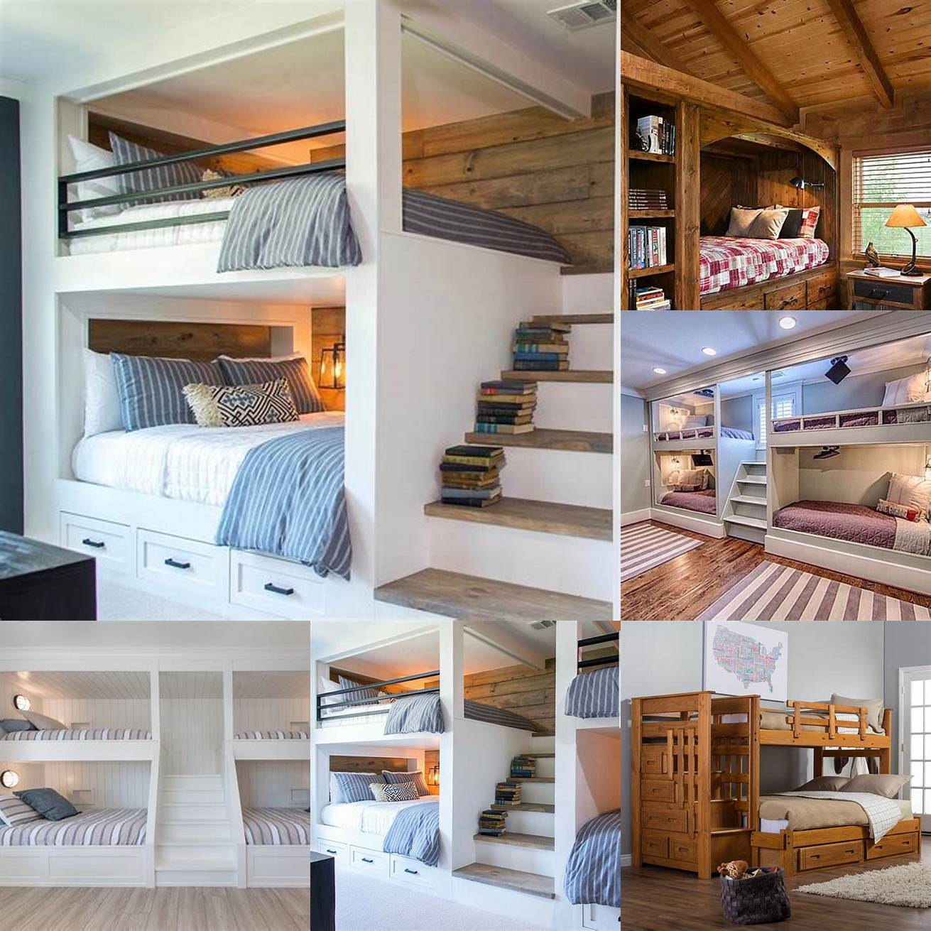 Bunk beds with built-in storage