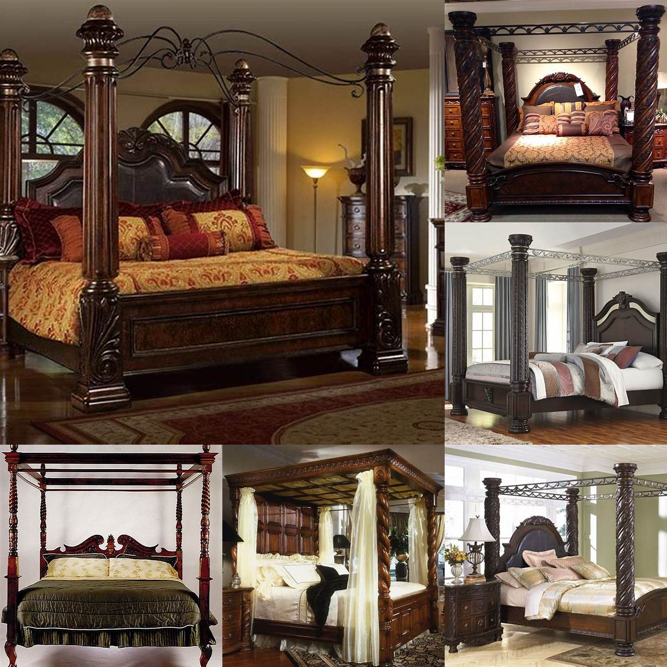 Canopy California King Bed This type of bed has a four-poster design and is perfect for people who want a luxurious look in their bedroom It is also ideal for people who want more privacy when sleeping