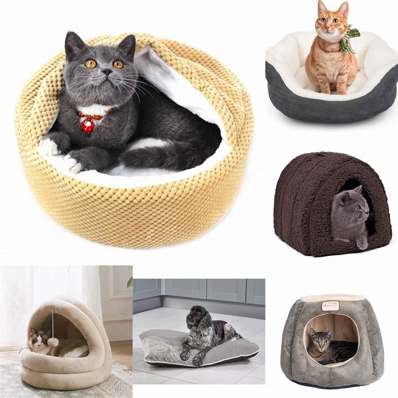 Cat bed with washable cover