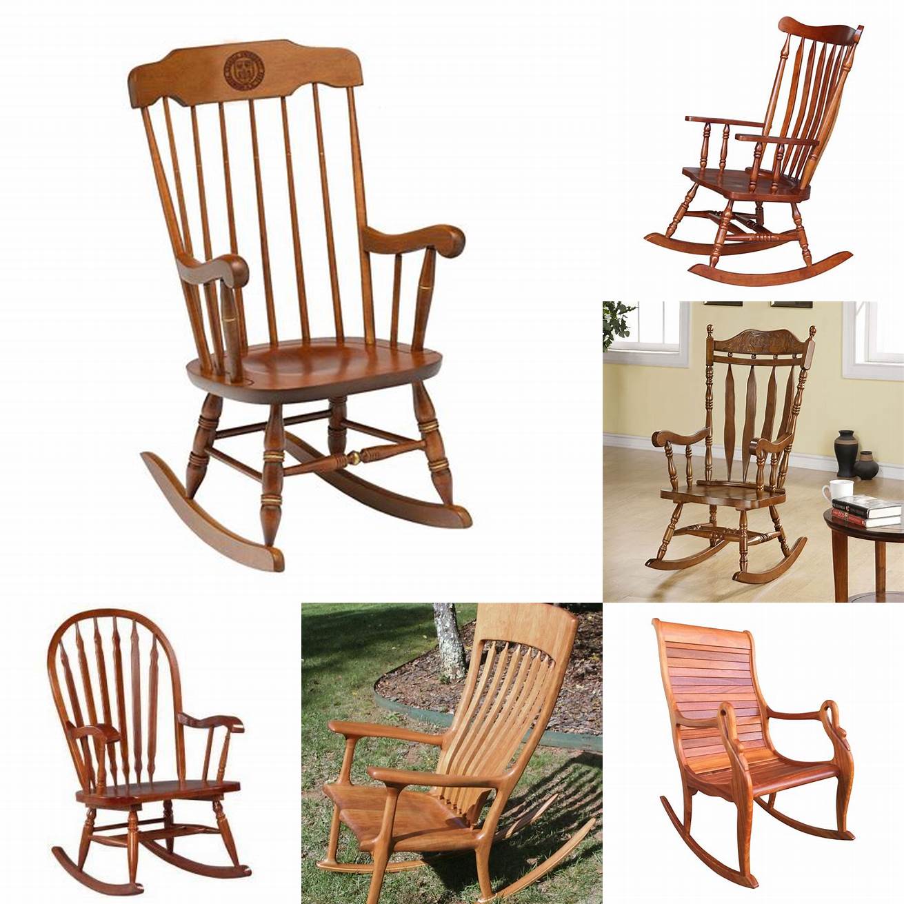 Cherry wood rocking chair