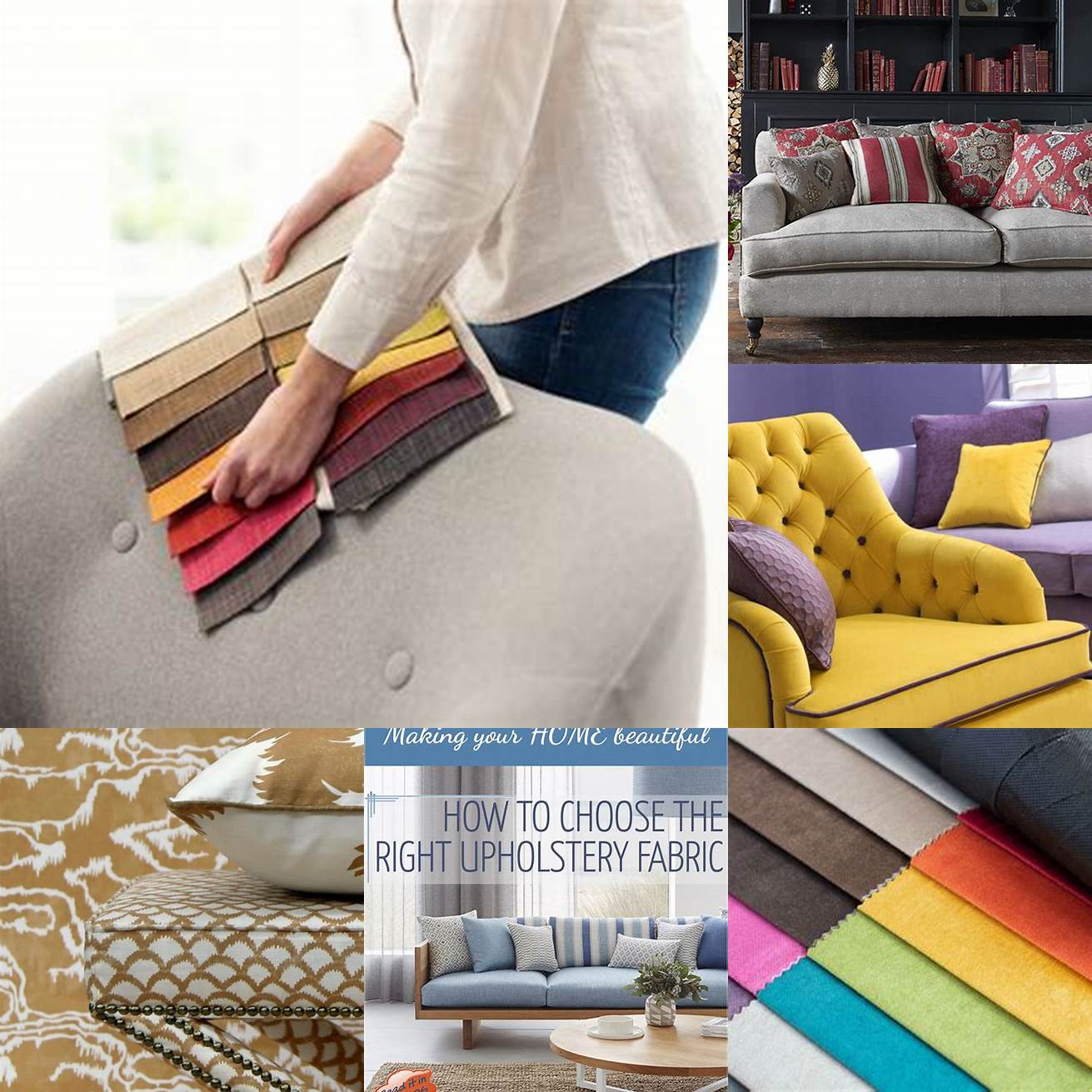 Choose an upholstery material that matches your lifestyle - for example if you have kids or pets choose a material that is easy to clean and maintain