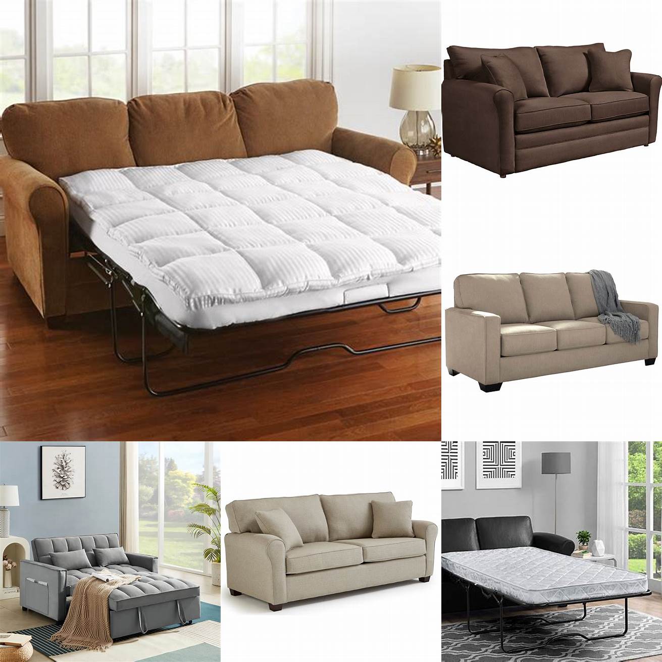 Comfort Full Sleeper Sofas come with different types of mattresses and cushions