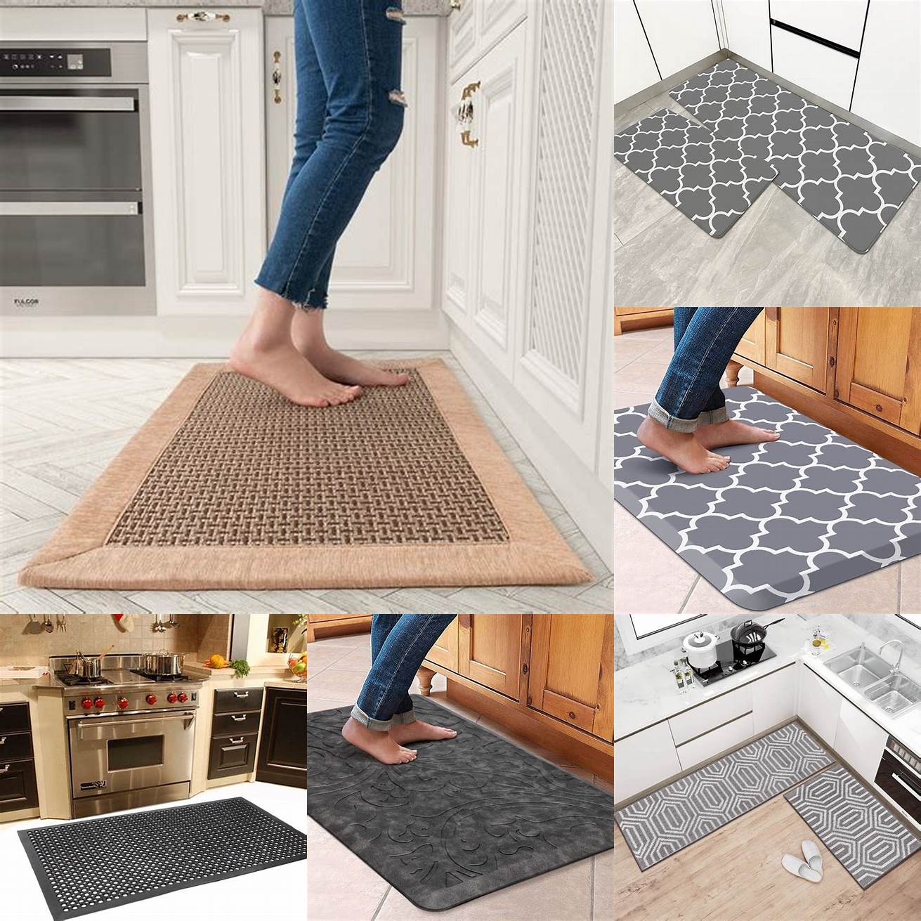 Easy to clean - Kitchen floor mats are easy to clean and maintain Most mats can be wiped down with a damp cloth or run under the faucet