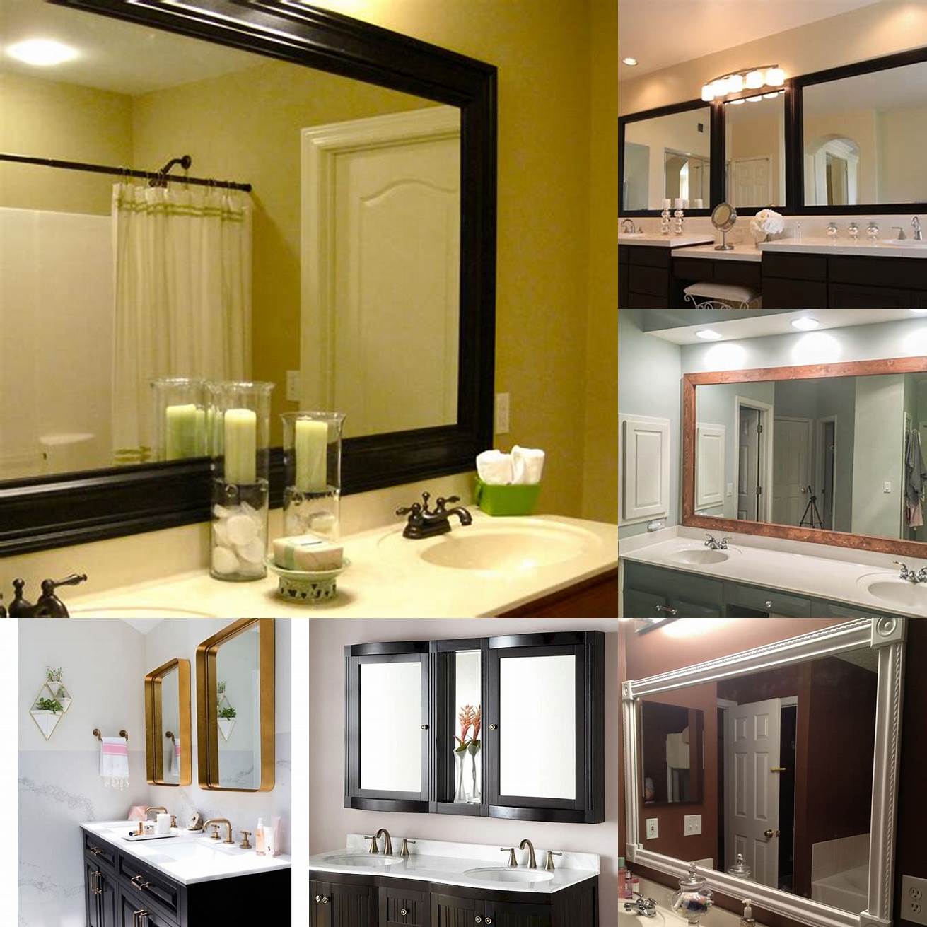 Framed mirrors add a touch of elegance and sophistication to your bathroom