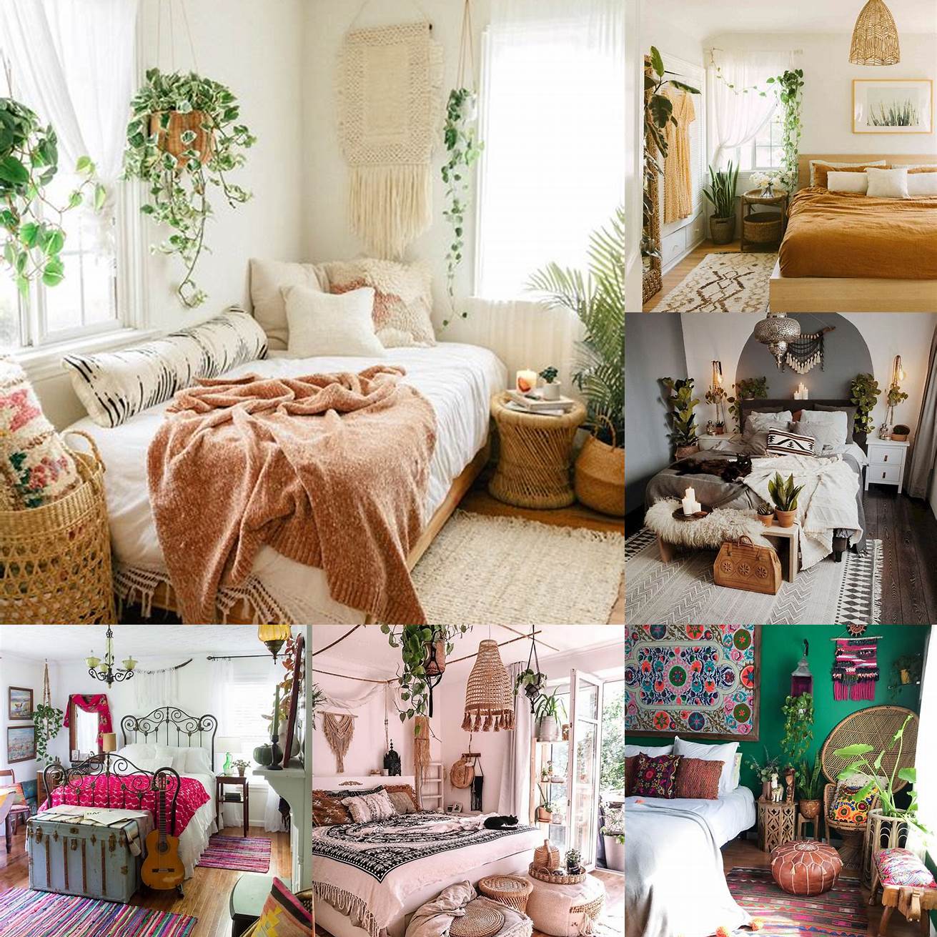 Full day bed in a bohemian bedroom