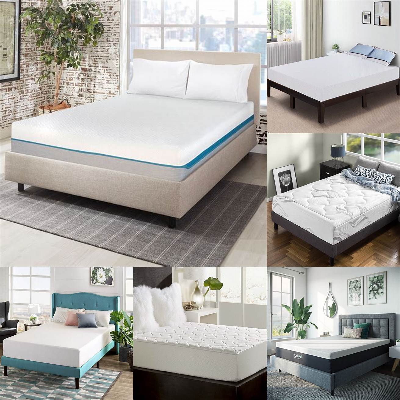 Full size bed with memory foam mattress