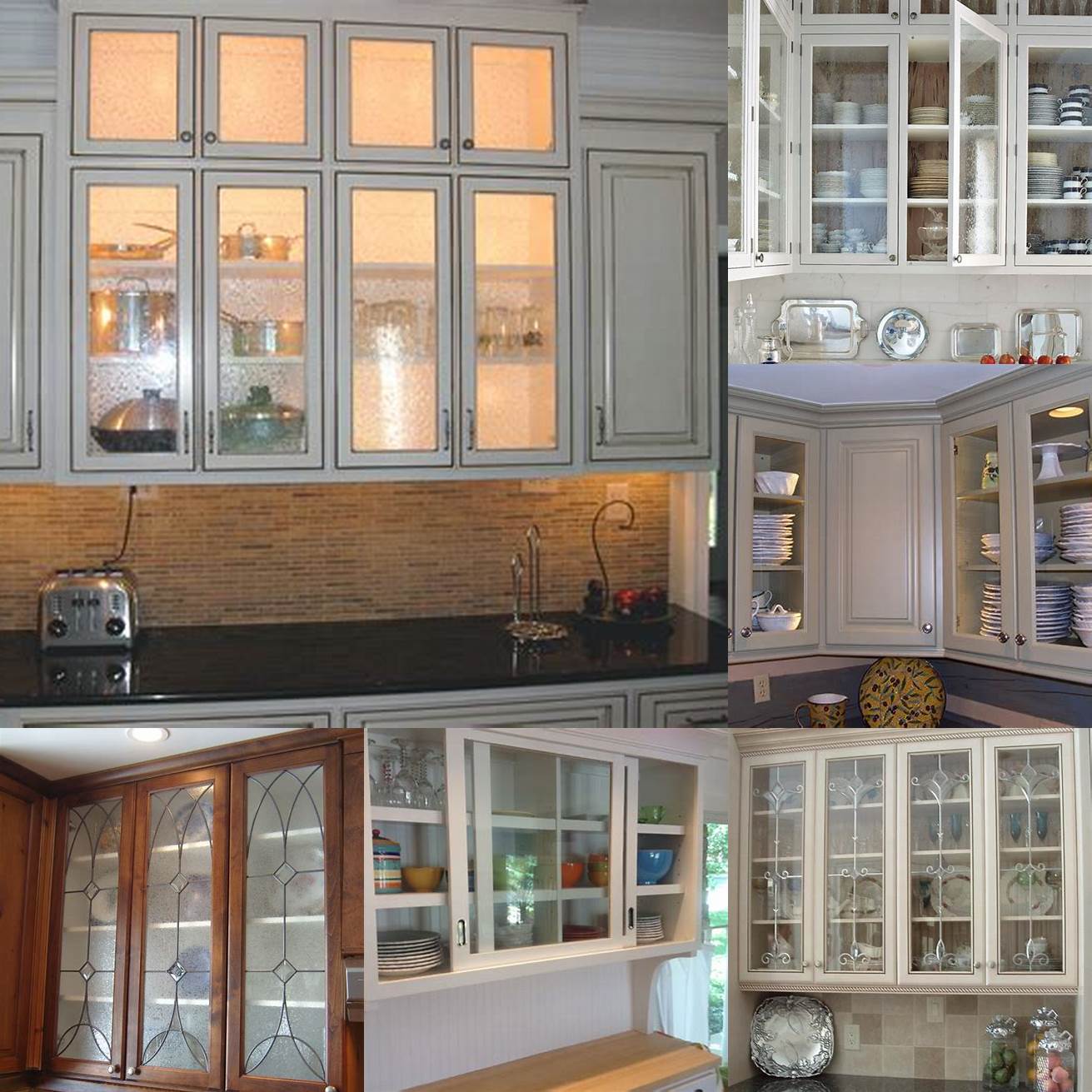 Glass cabinet doors a great way to showcase your favorite dishes