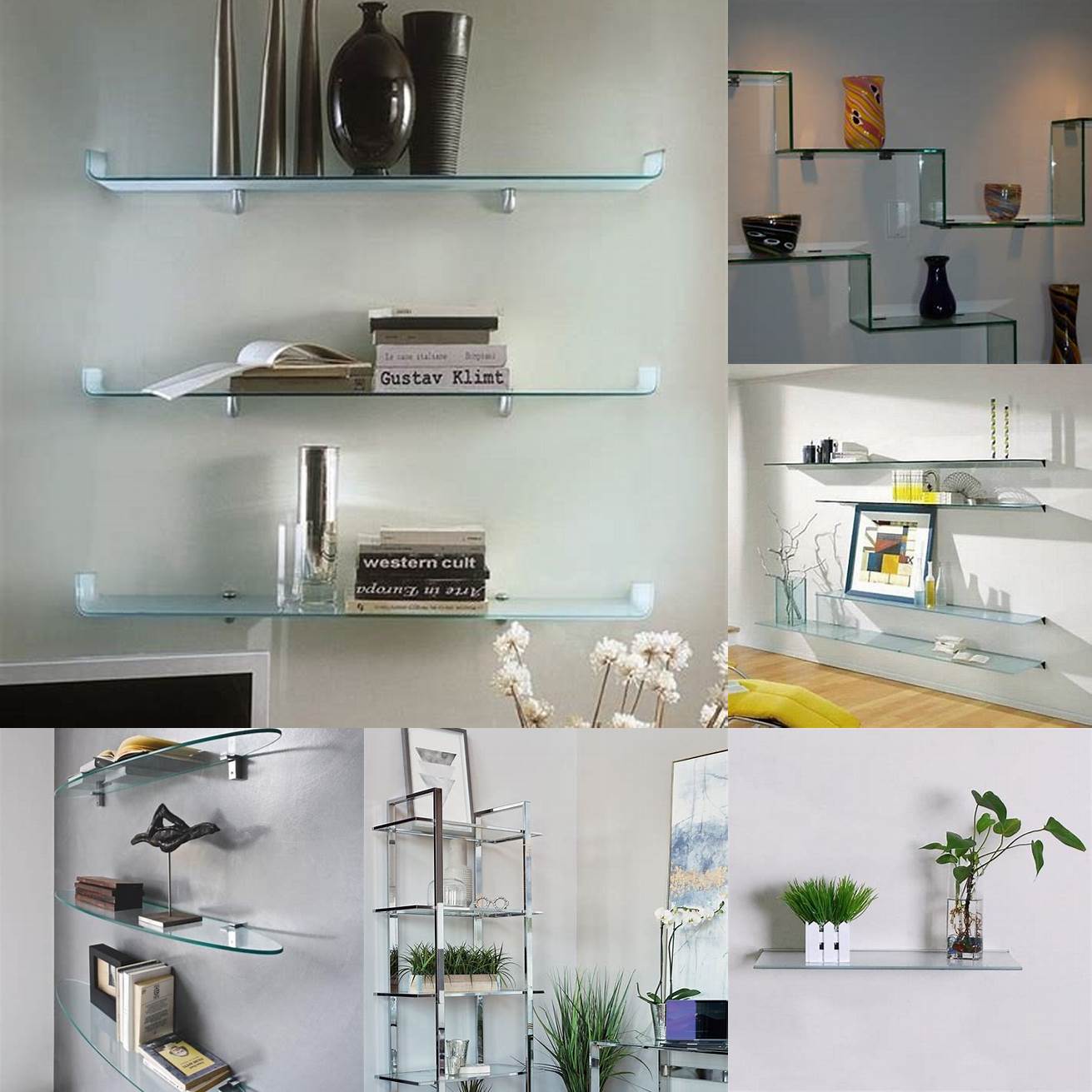 Glass shelves can be a great addition to any room in your home