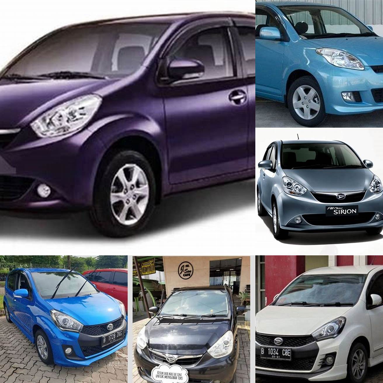 Harga mobil Sirion bekas tahun 2011 - 2013 berkisar antara 90 - 120 juta rupiah