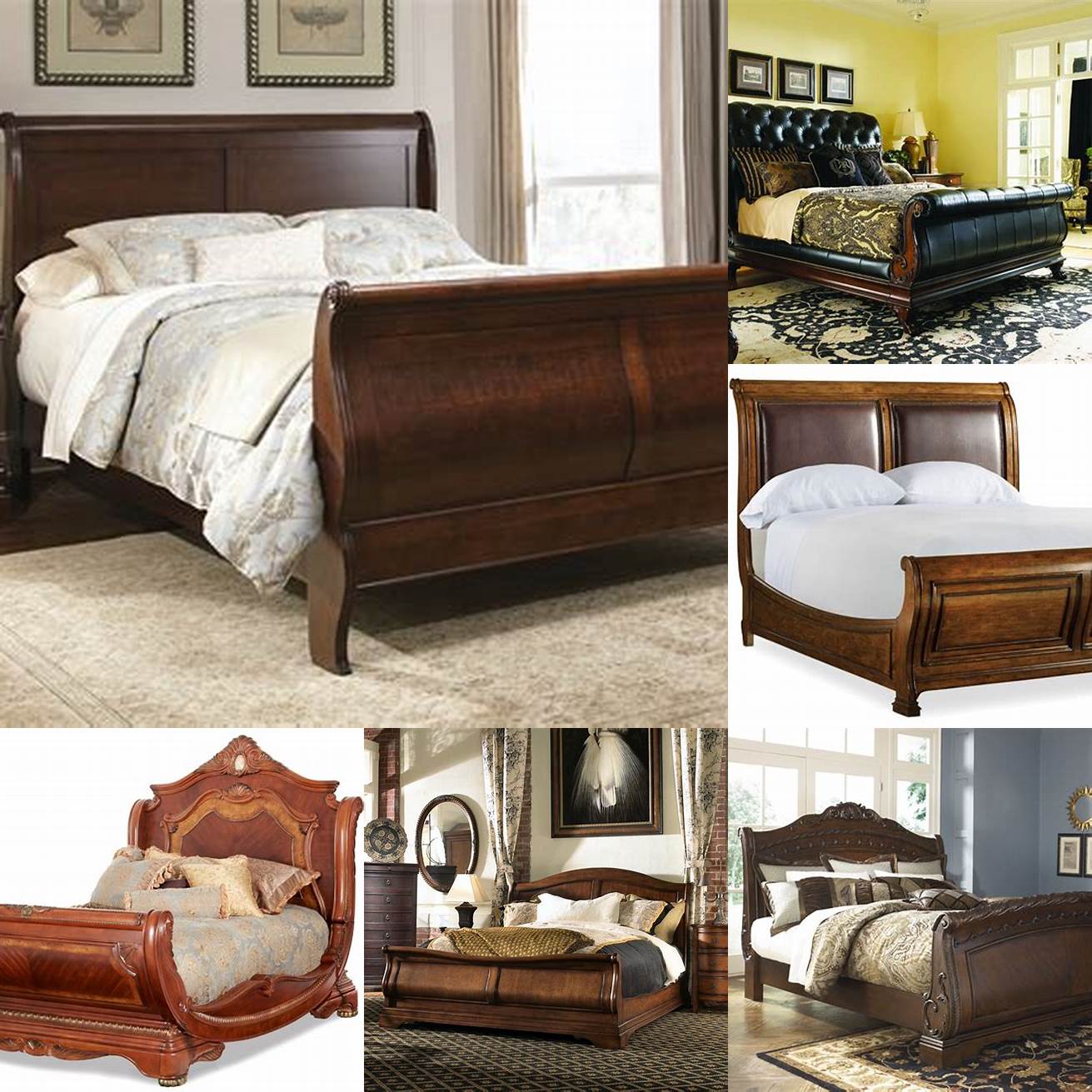 Image 6 A King Sleigh Bed with a canopy