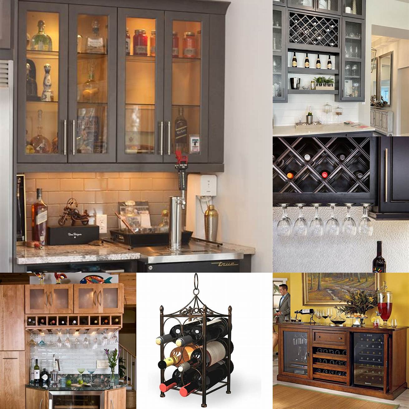 Image Idea 3 Countertop wine cabinet in a retro style