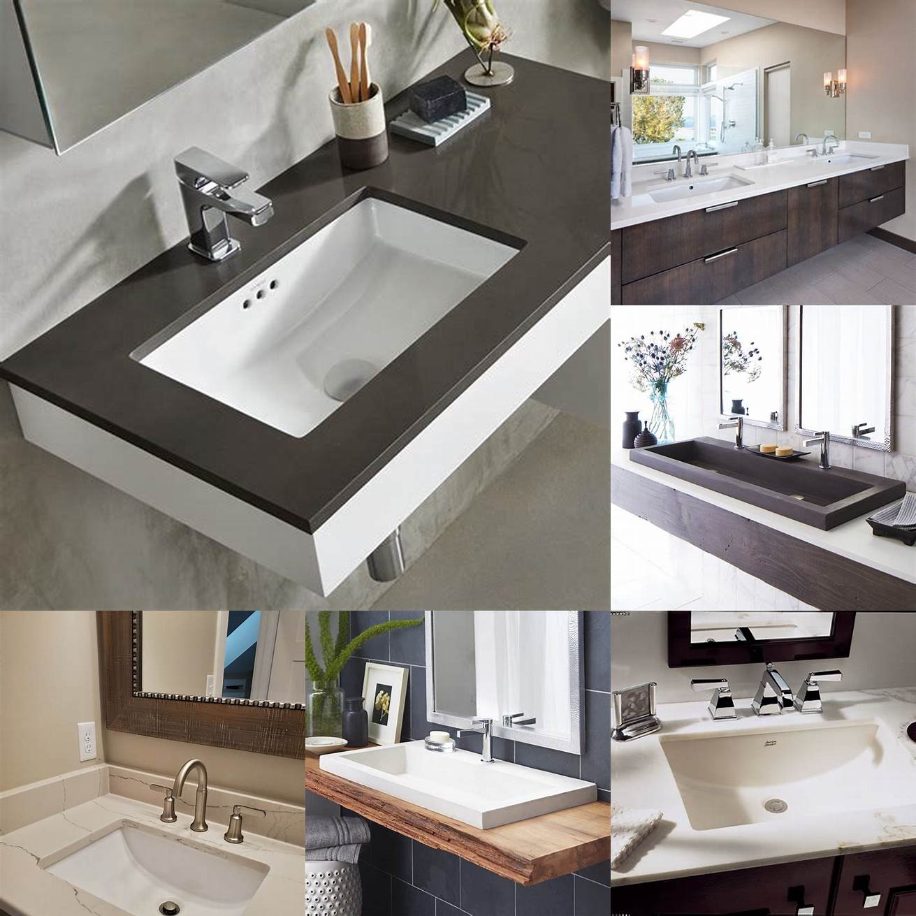 Image of a modern bathroom with an undermount sink