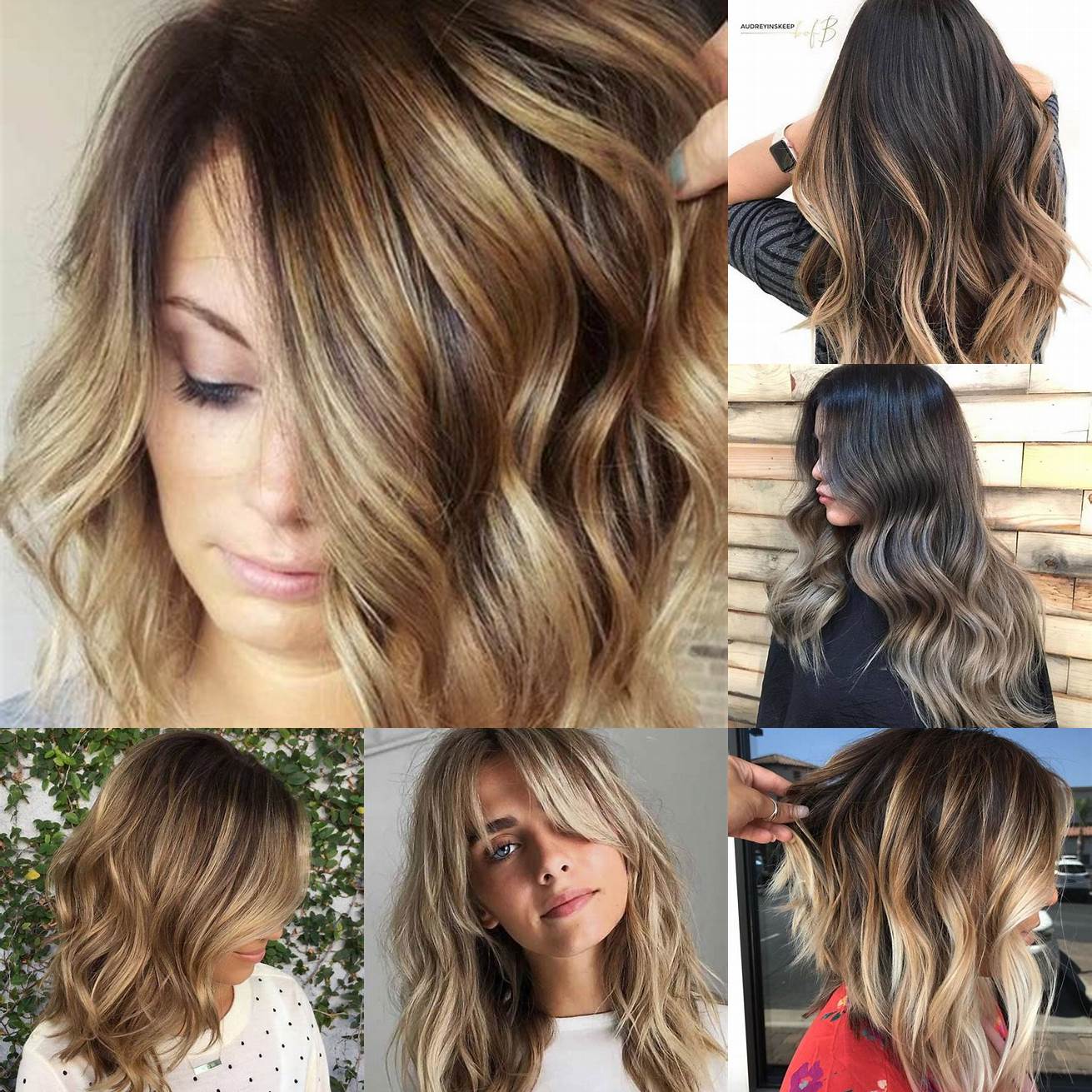 Le balayage mi-long est une coiffure qui ajoute de la dimension à vos cheveux tout en créant lillusion dun visage plus allongé