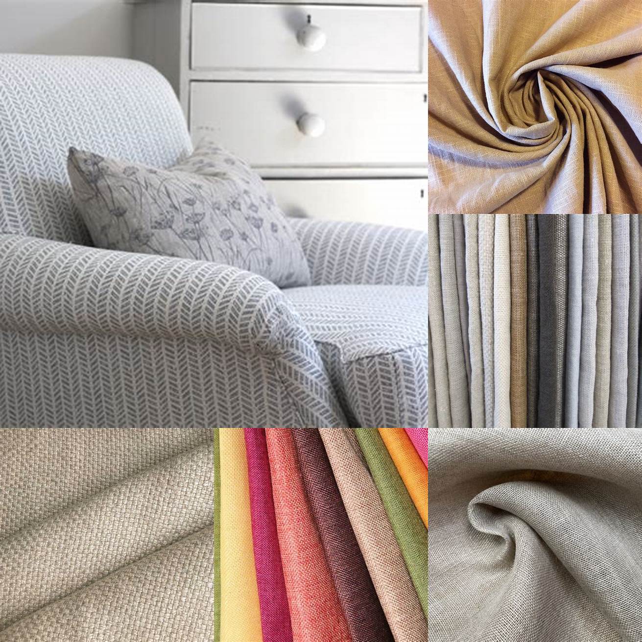 Linen - Linen upholstery is lightweight and breathable making it a good choice for those who live in warmer climates