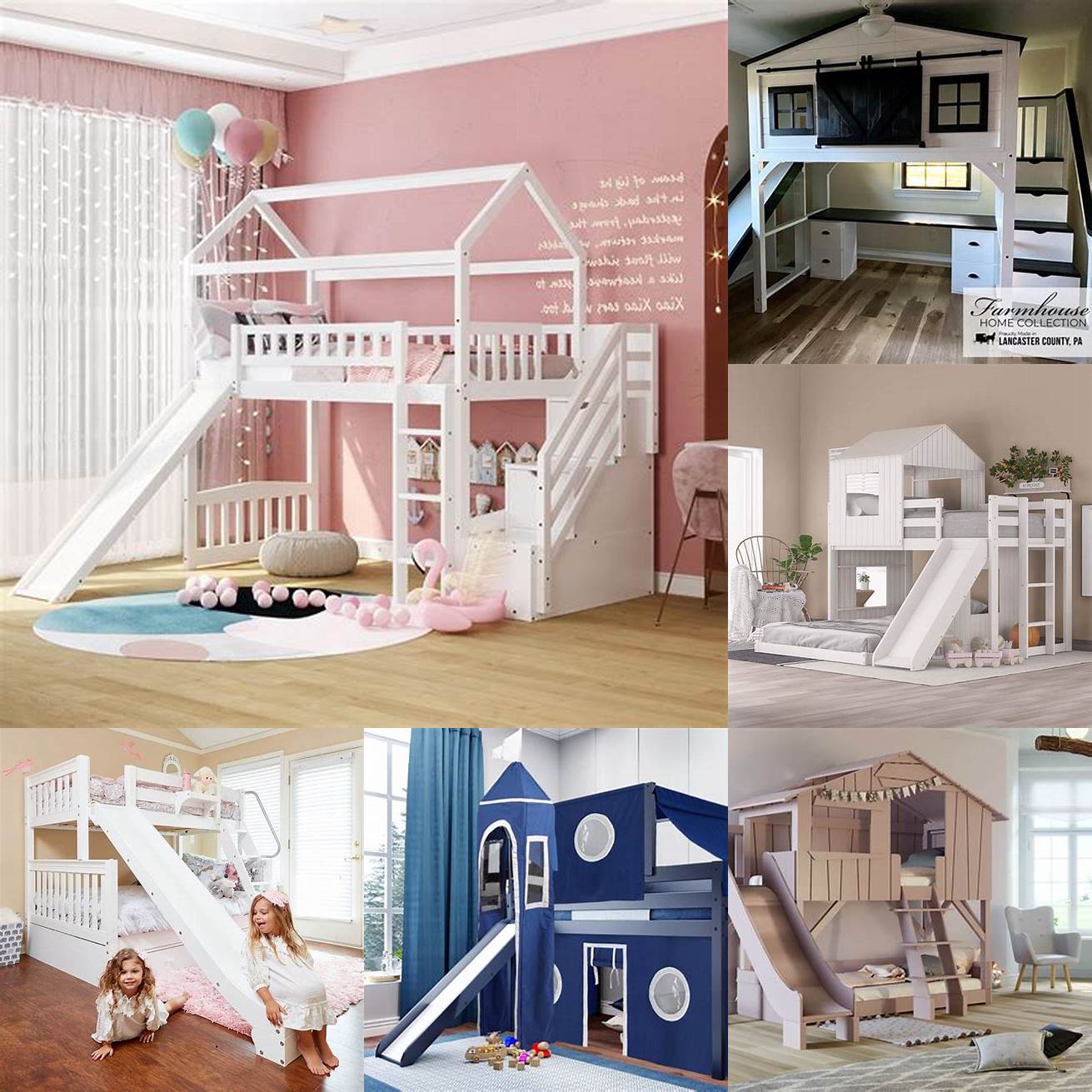 Loft Bunk Bed with Slide