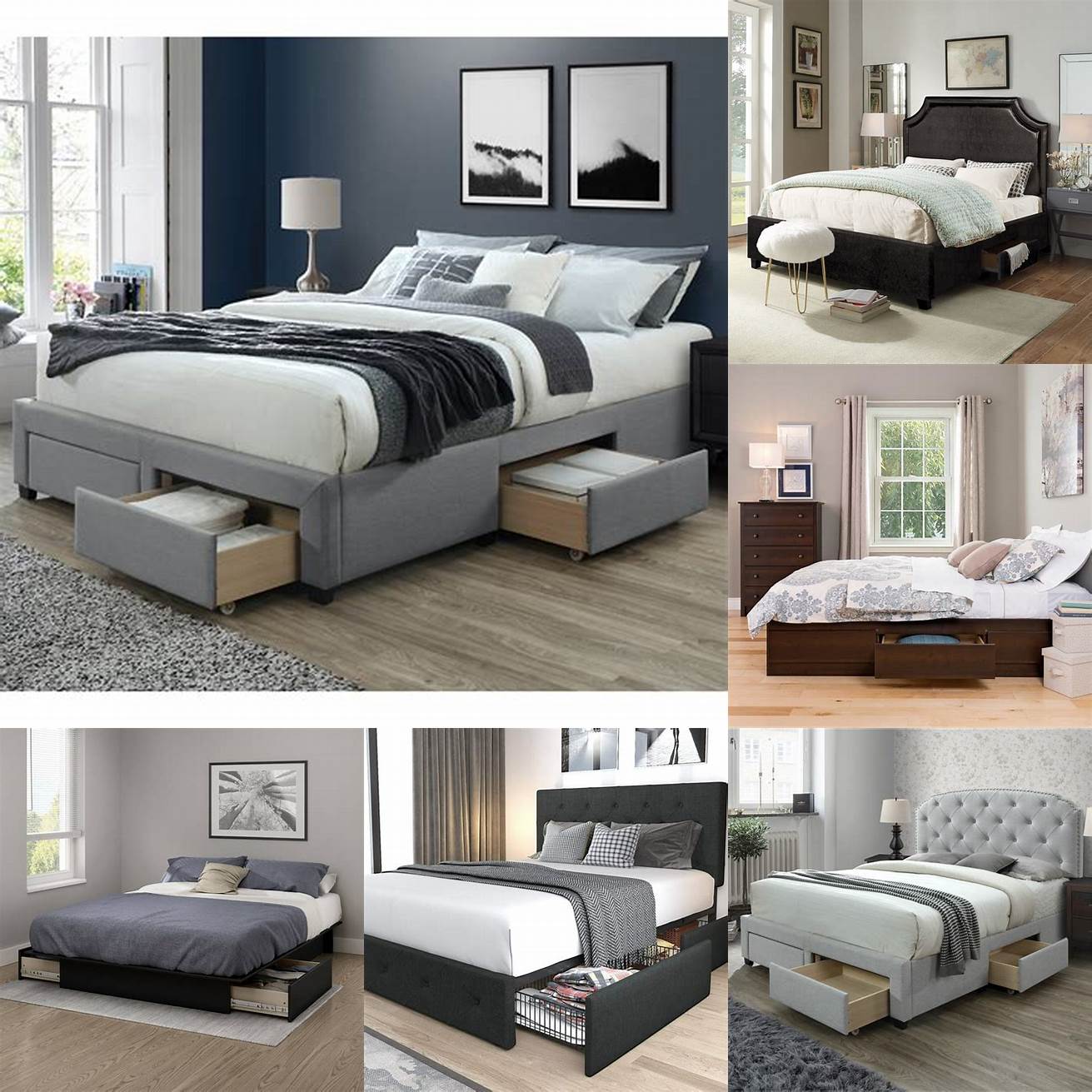 Luxurious Platform Bed with Drawers