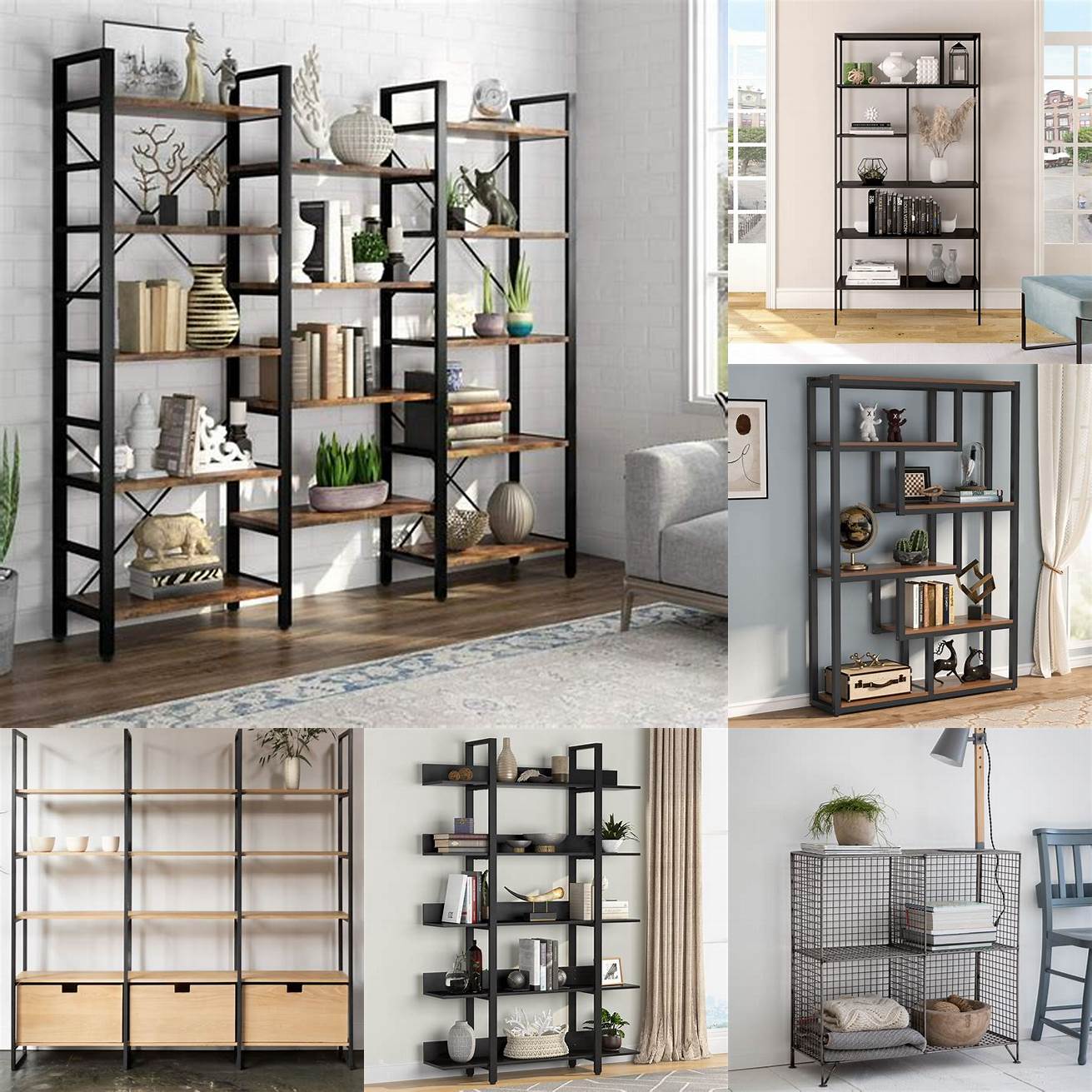 Metal shelves a modern and industrial choice