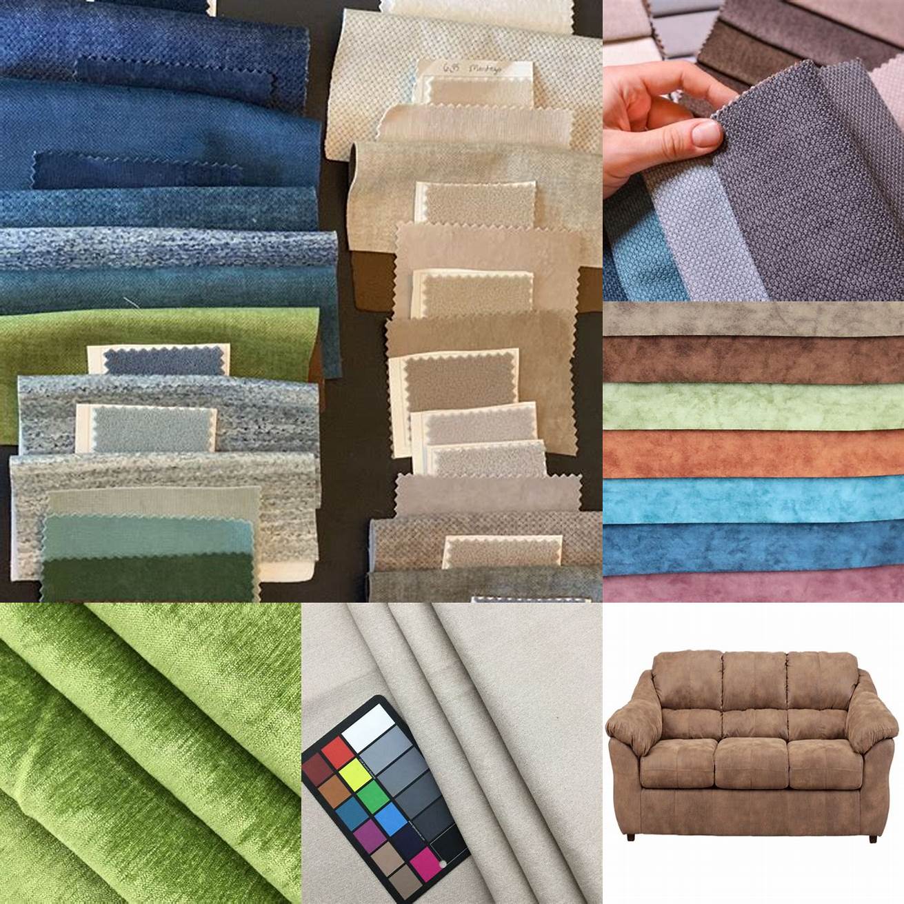 Microfiber - Microfiber upholstery is soft and durable and comes in a wide range of colors and patterns
