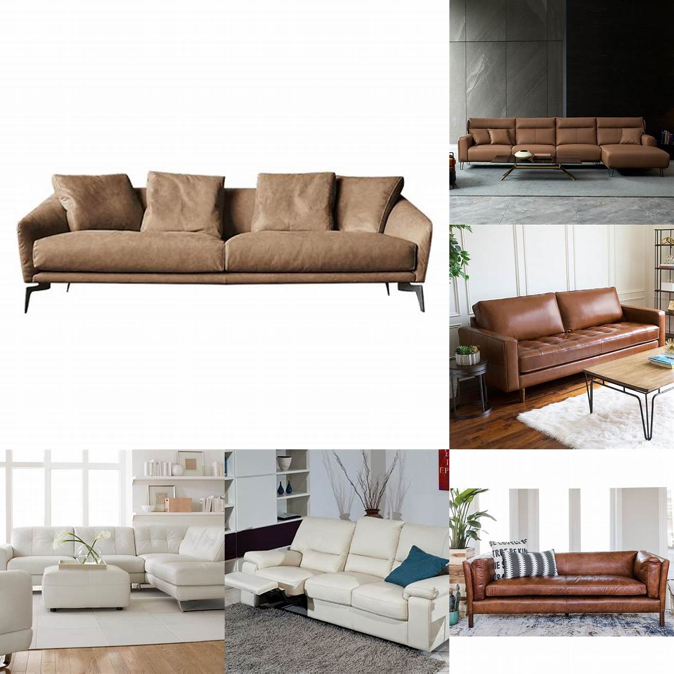 Minimalist leather sofa