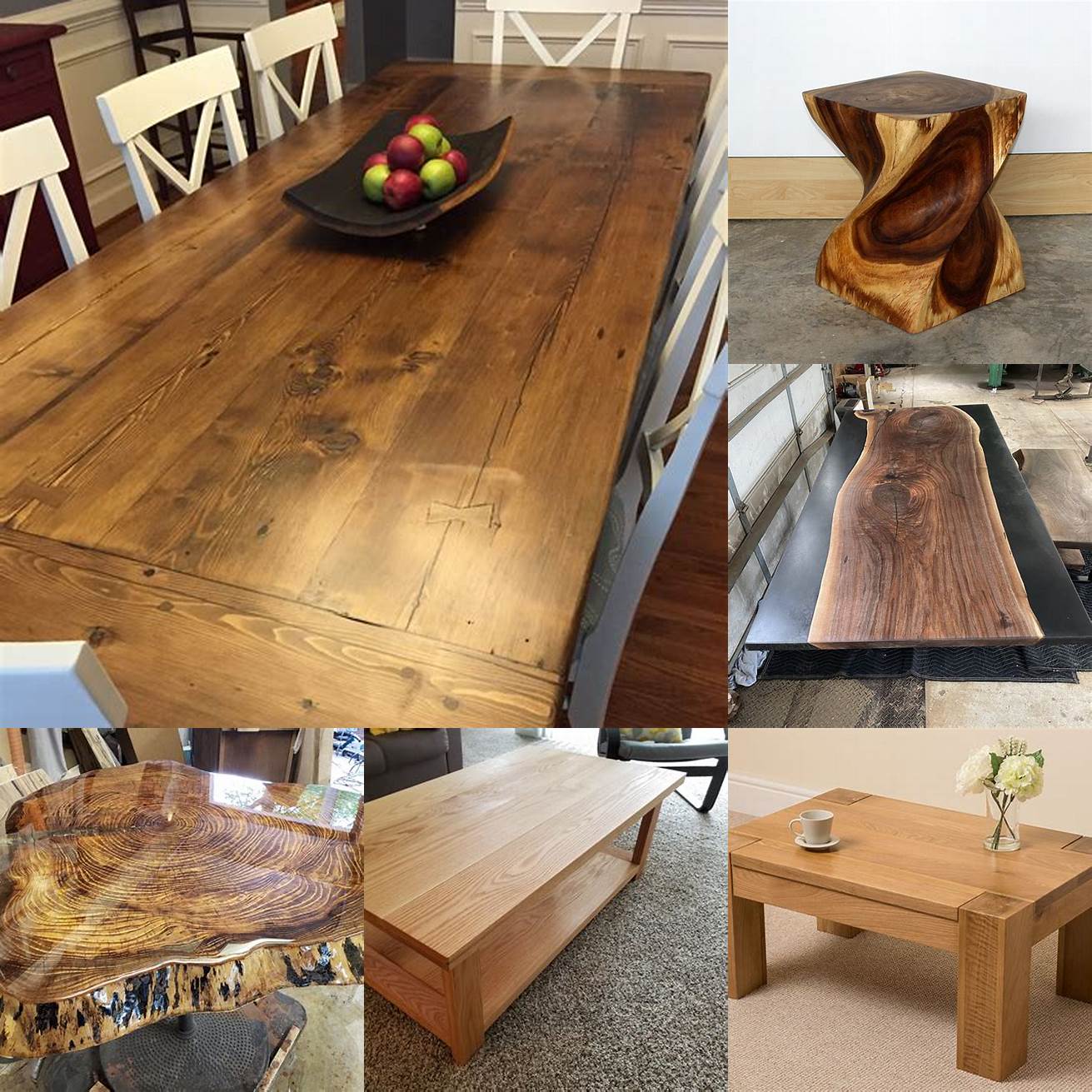 Oil wooden tables
