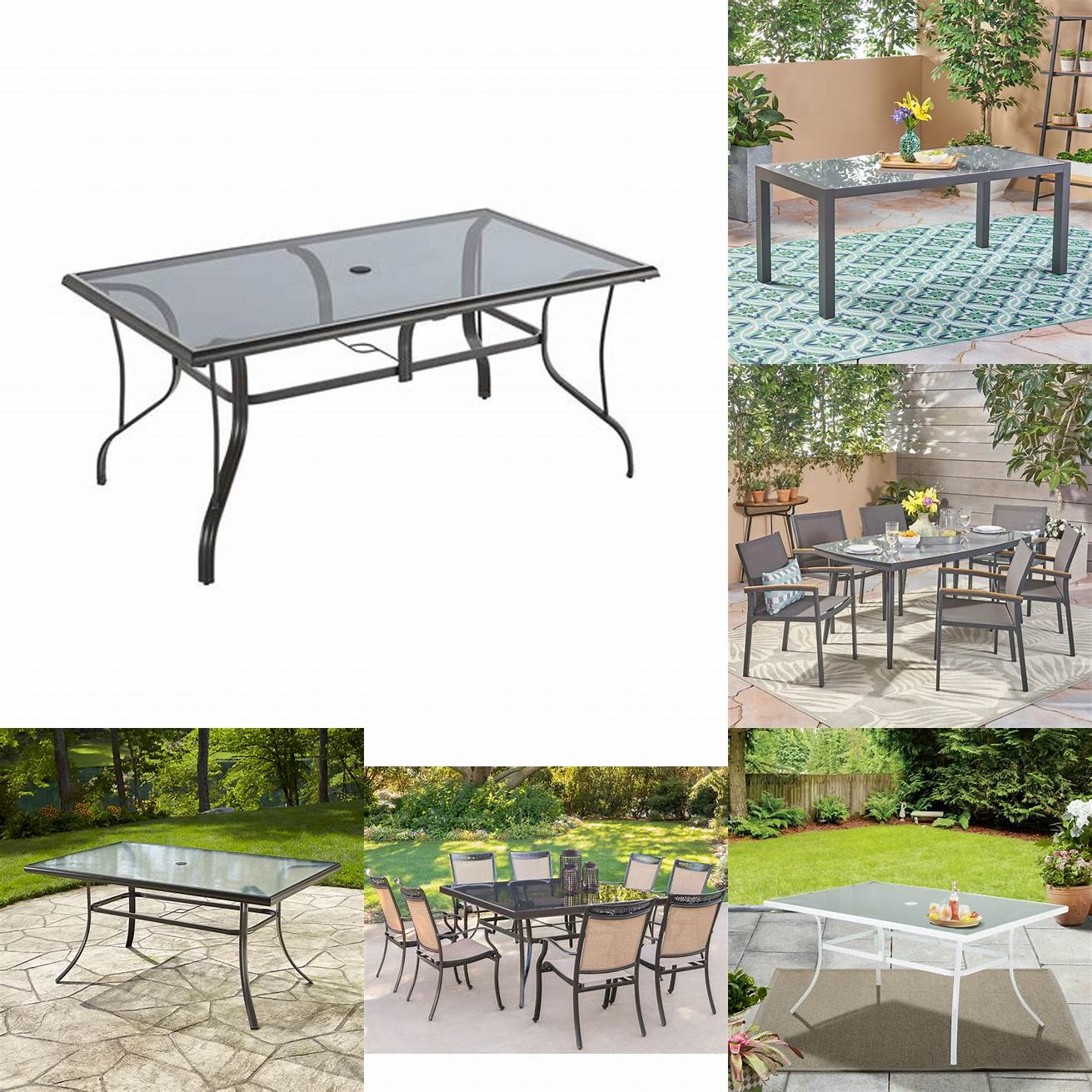 Outdoor Glass Kitchen Table