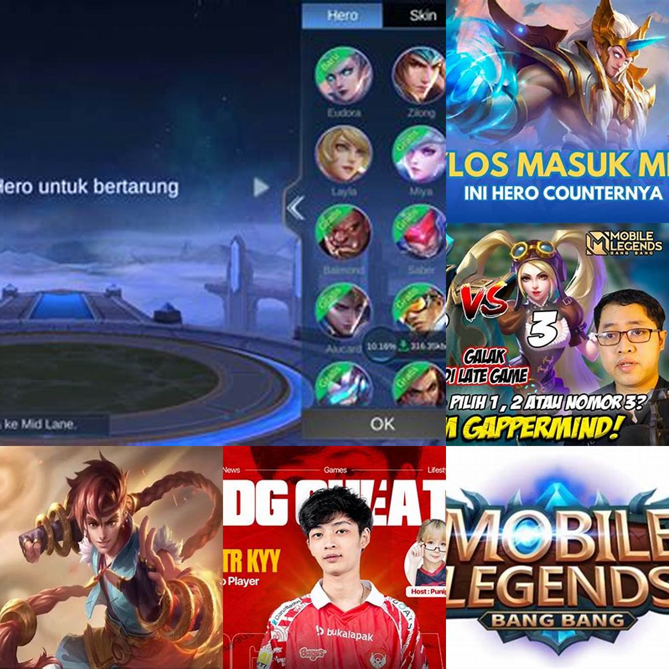 Pilih Mobile Legend sebagai game yang akan Anda mainkan